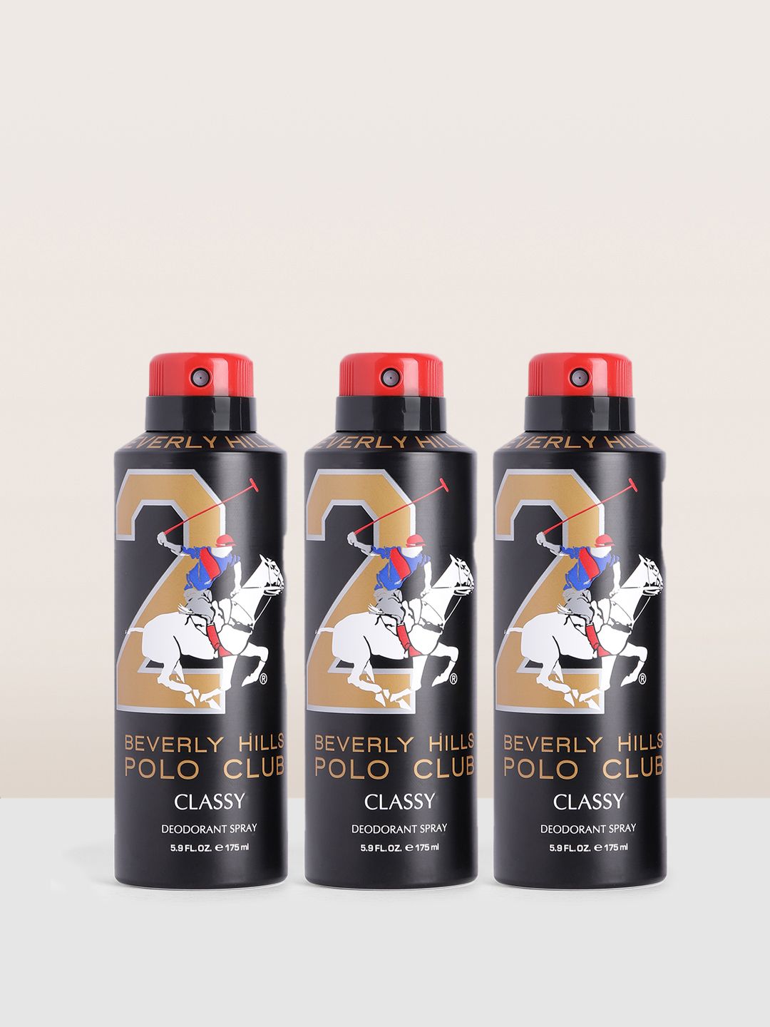 Beverly Hills Polo Club Men Classy No.2 Deodorant Body Spray Trio Pack - 110g/175ml each-picture-11