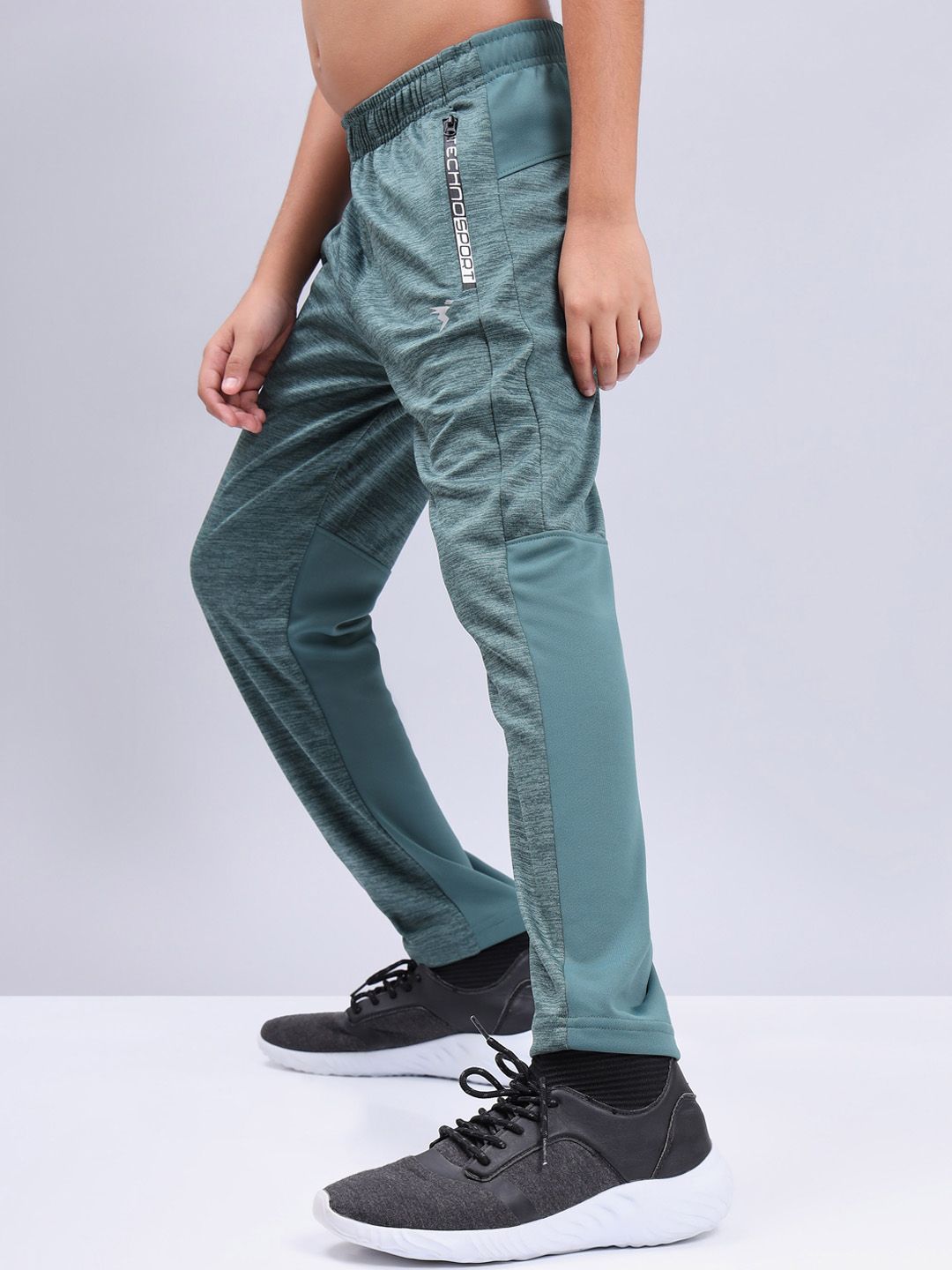 Technosport Boys Mid-Rise Self Design Antimicrobial Active Track Pants-image-23