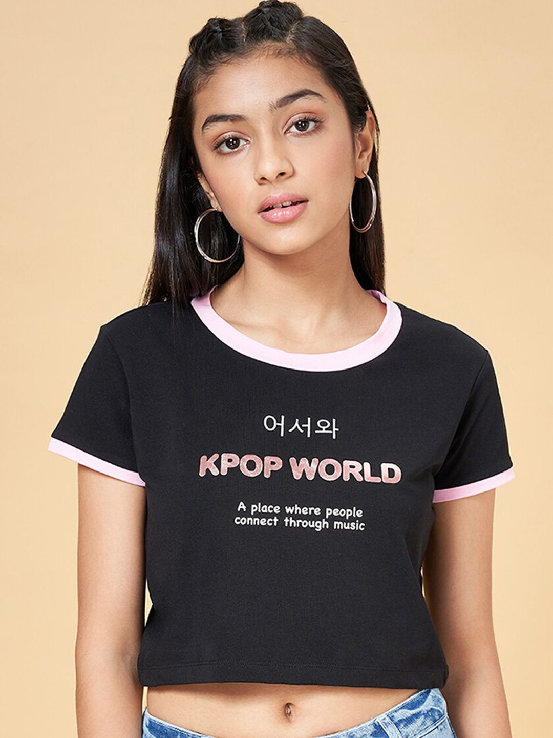 Coolsters by Pantaloons Girls Typography Printed Cotton Crop T-Shirt-picture-28