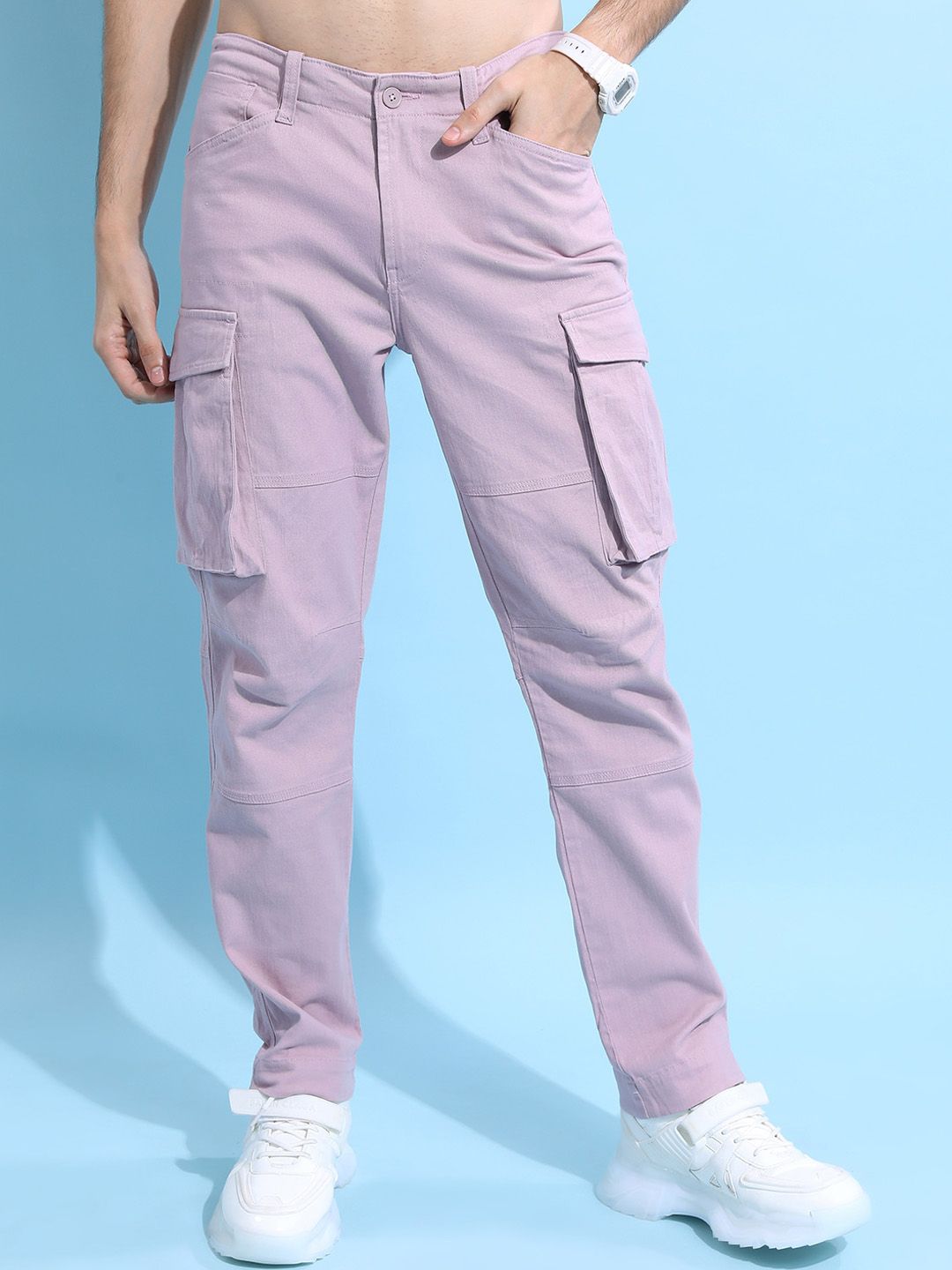 HIGHLANDER Men Mid Rise Cargo Trousers-image-21