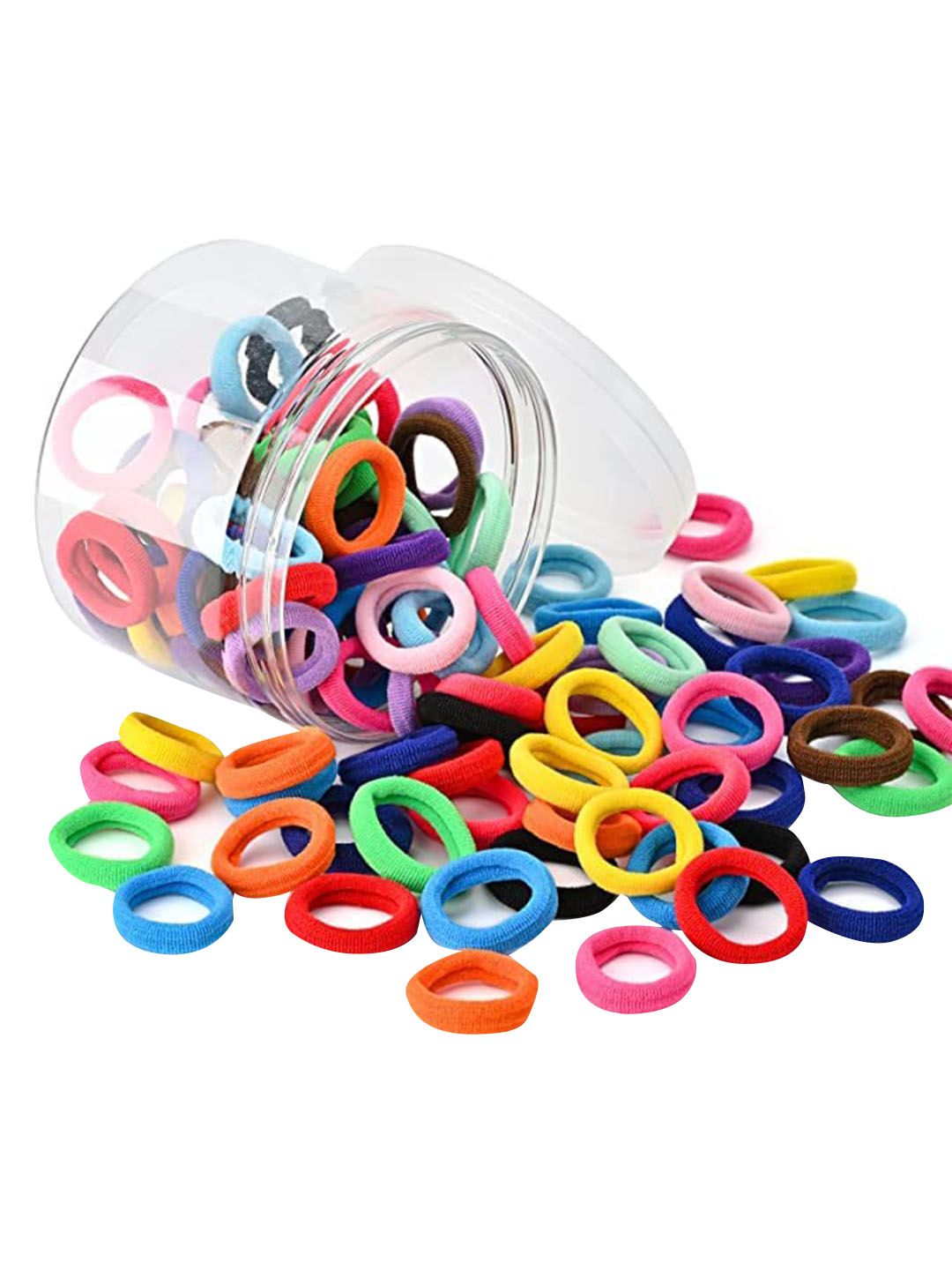 CHRONEX Women Set Of 20 Seamless Thick Cotton Hair Rubber Bands-image-48