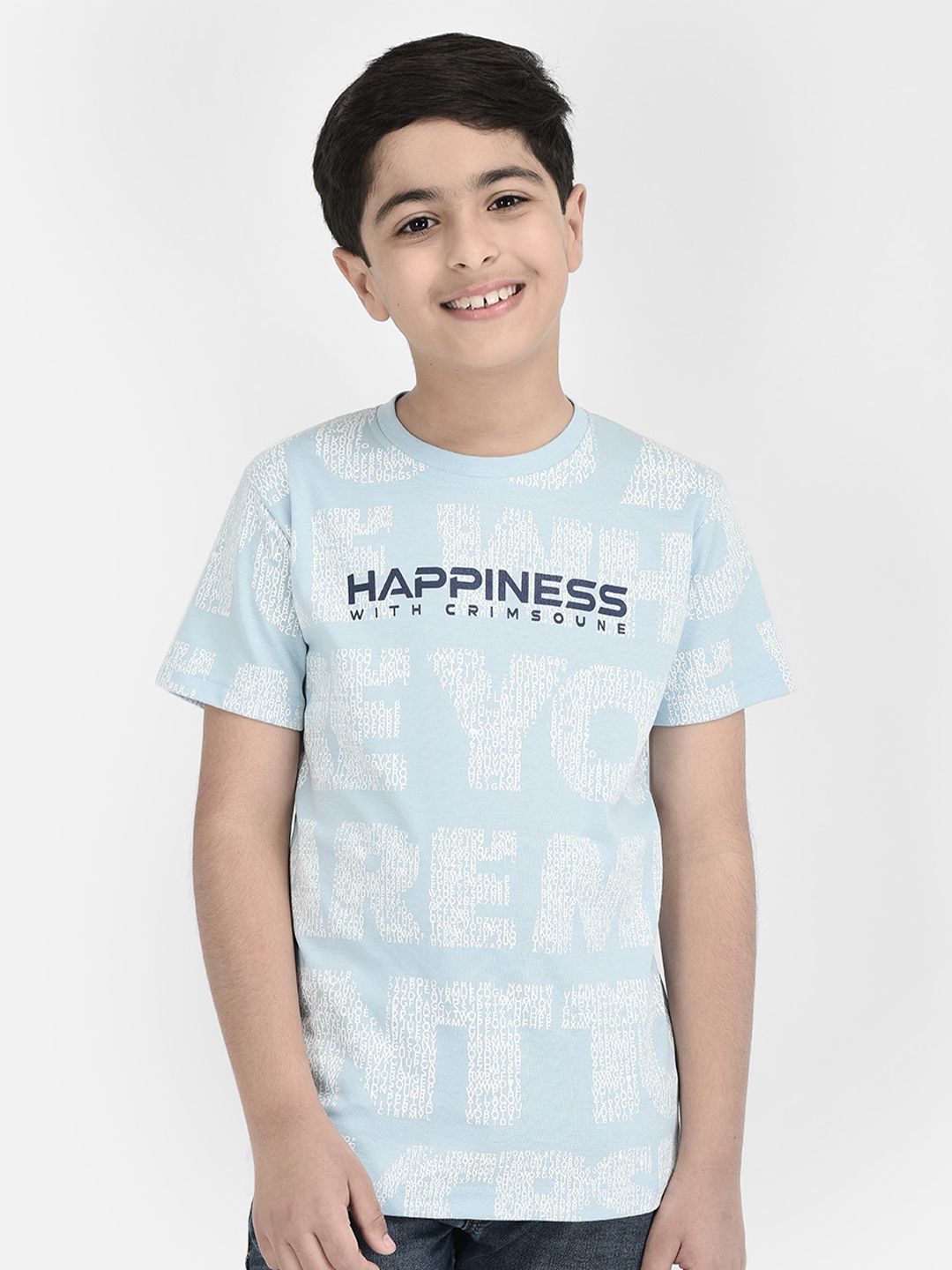 Crimsoune Club Boys Typography Printed Pure Cotton T-Shirt-picture-37