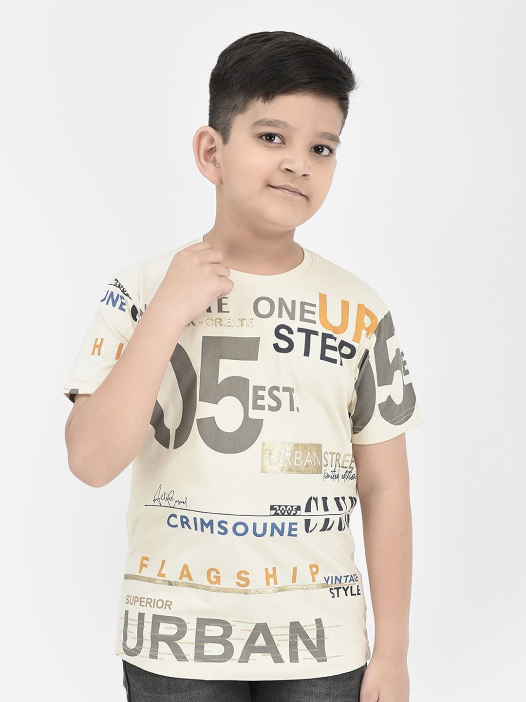 Crimsoune Club Boys Typography Printed Round Neck T-Shirt-picture-35