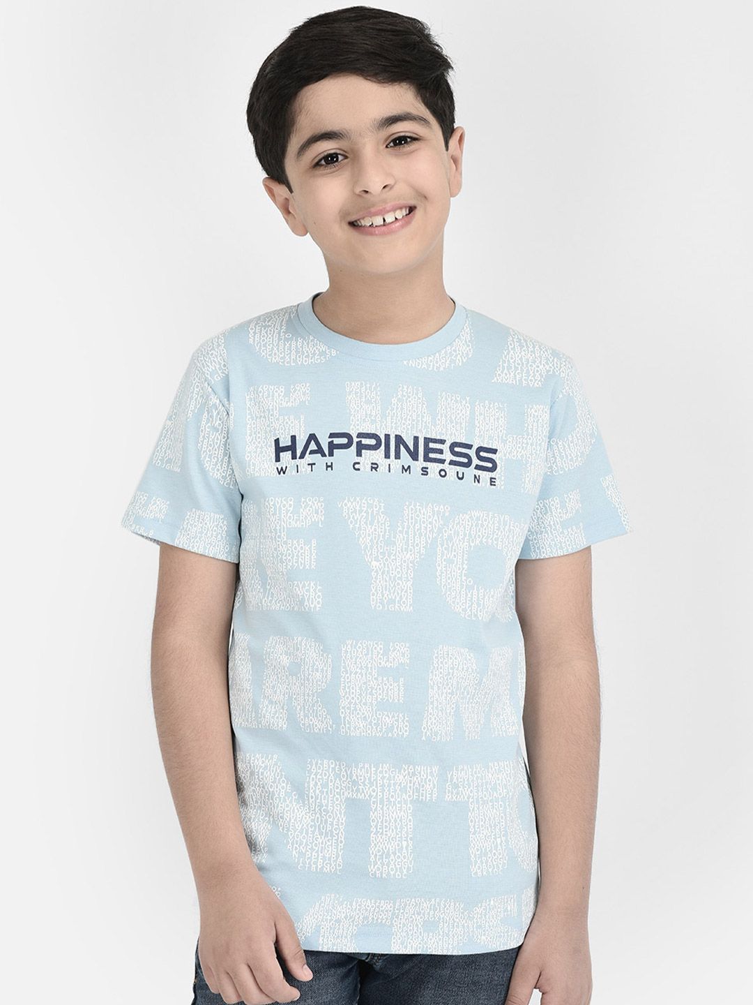Crimsoune Club Boys Typography Printed Pure Cotton T-Shirt-picture-41