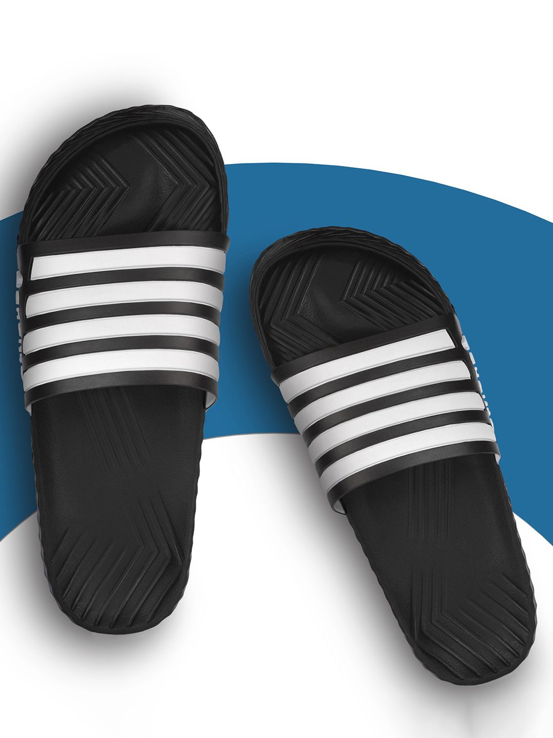 Aqualite Men Striped Sliders-picture-13
