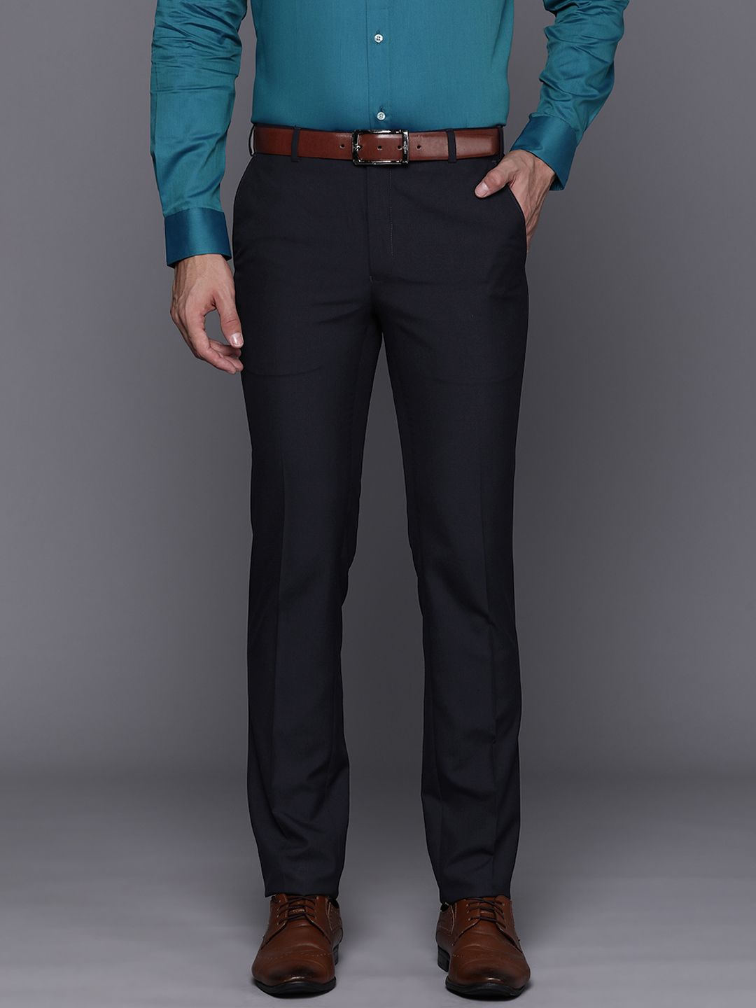 Raymond Men Slim Fit Trousers-image-41