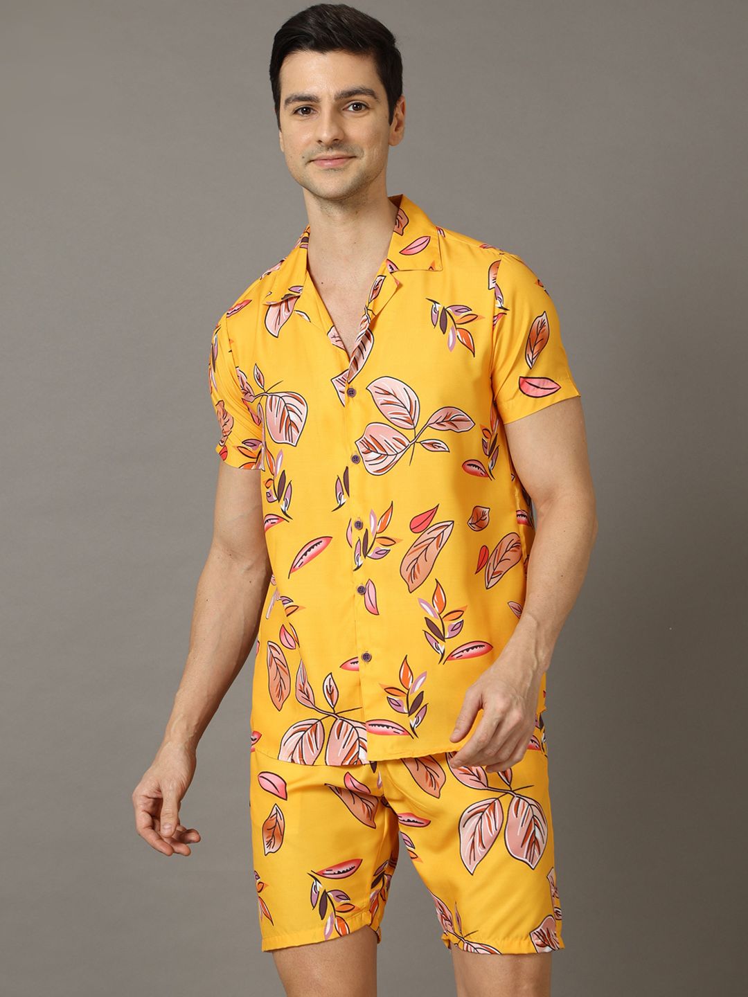 Bushirt Tropical Printed Night suit-picture-12
