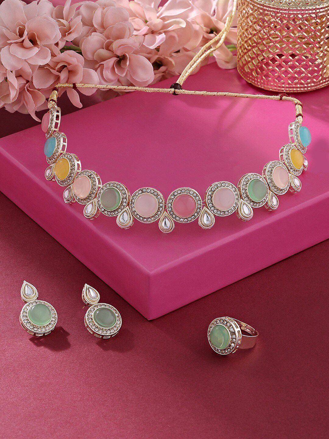 Zaveri pearls sale gold tone kundan