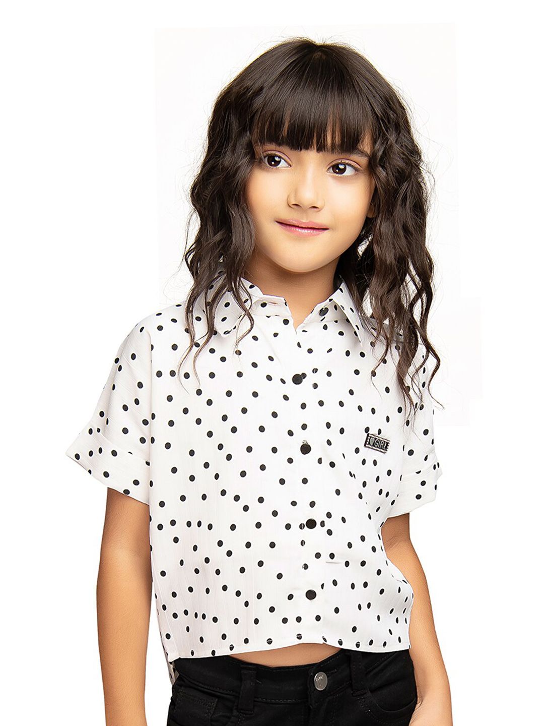 Tiny Kingdom Girls Polka Dot Printed Shirt Top-picture-34