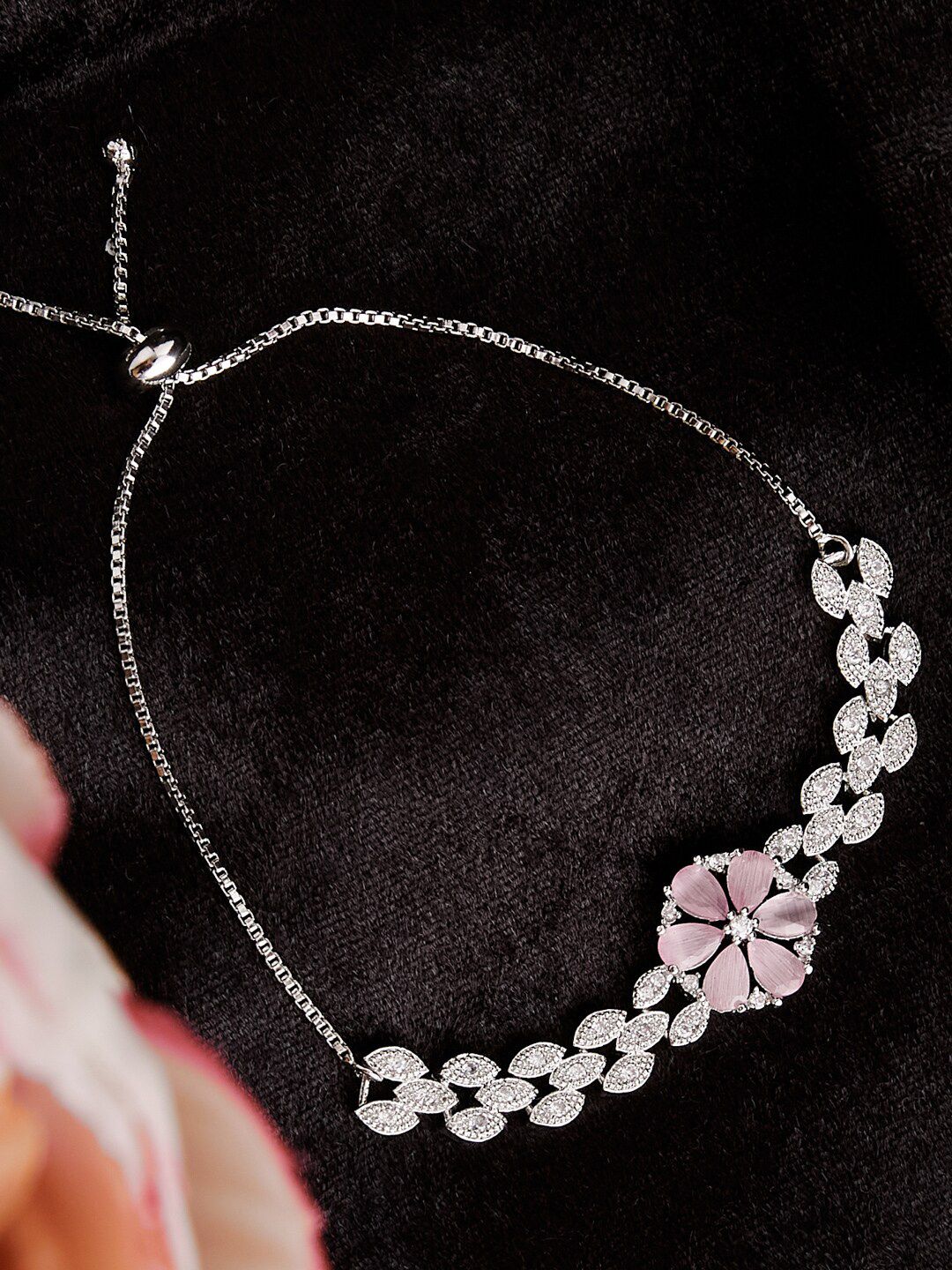 ATIBELLE Women Silver-Plated WraparoundBracelet