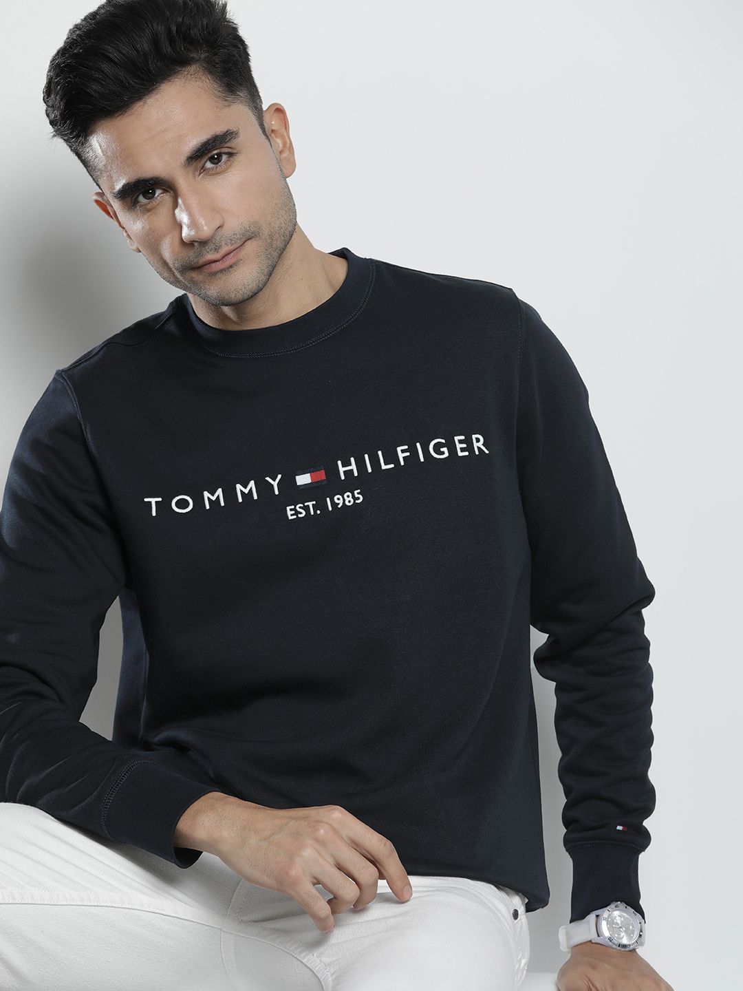 Tommy hilfiger sale logo print sweatshirt