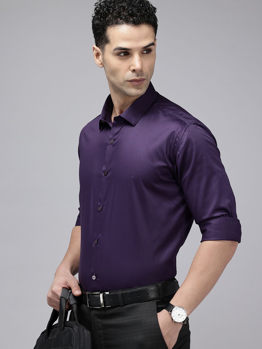 Van Heusen Pure Cotton Slim Fit Opaque Formal Shirt-picture-57