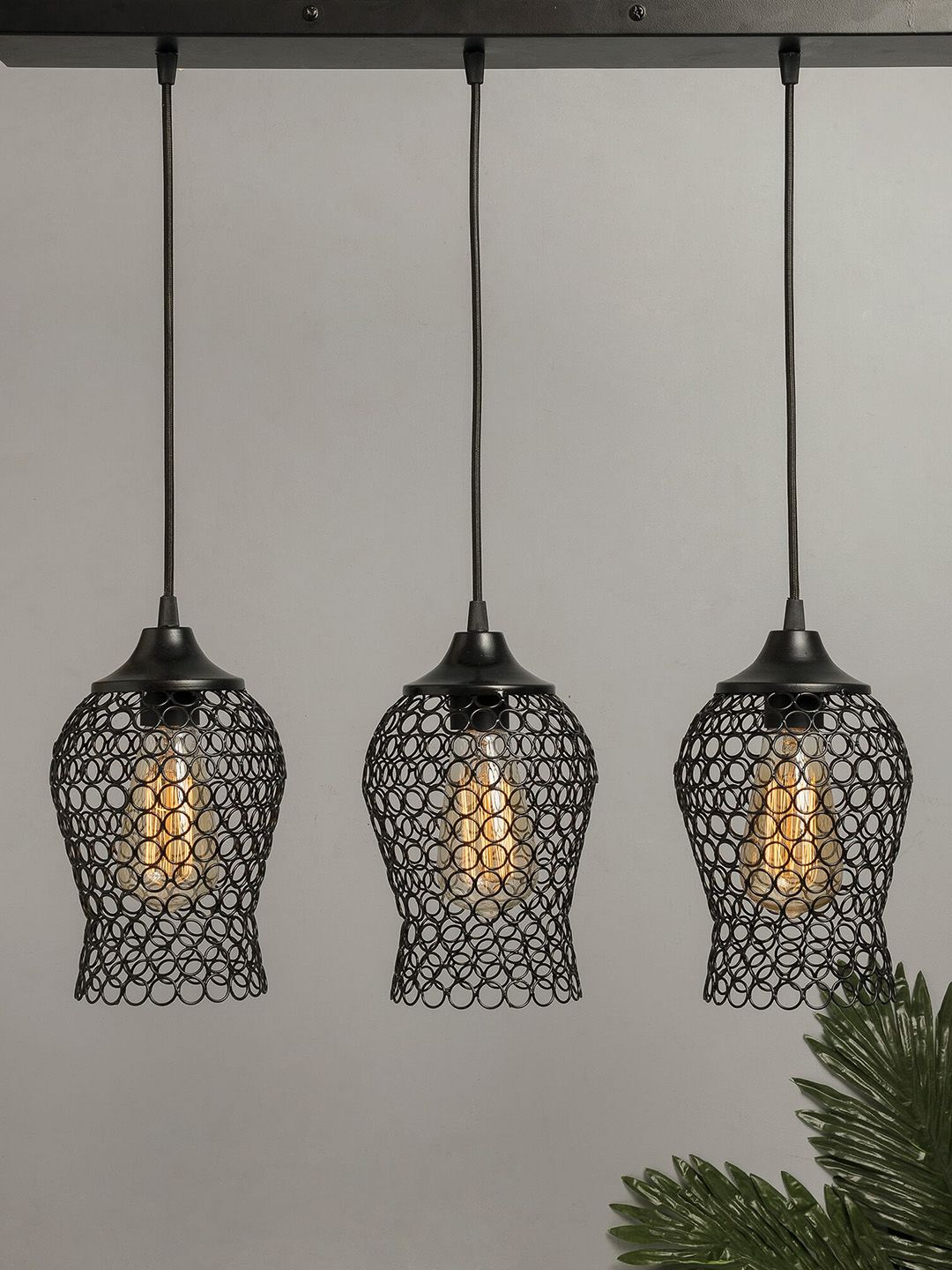 Homesake Black 3-lights Linear Cluster Pendant Ceiling Lamp-image-11