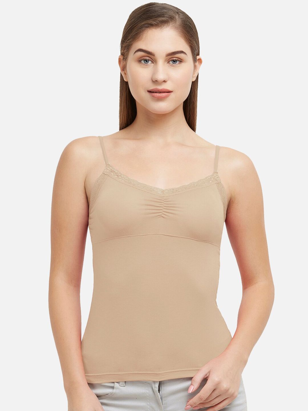 NOIRA Non-Padded Lace Detailed Cotton Camisole-picture-12