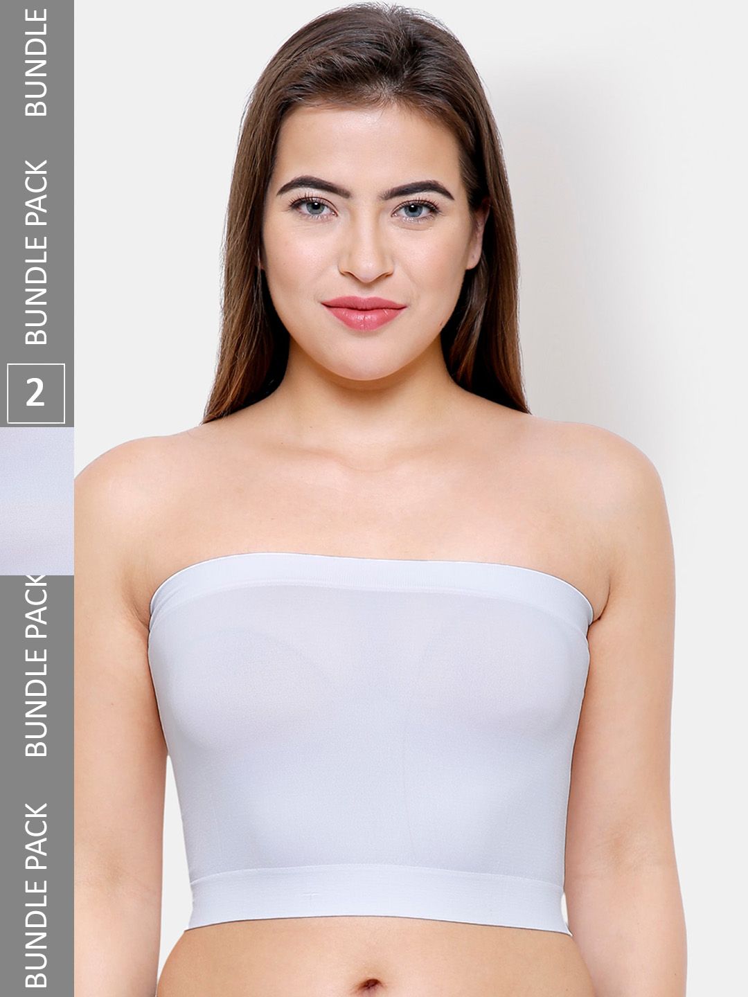 NOIRA Pack Of 2 Non-Padded Strapless Cotton Camisole-picture-23