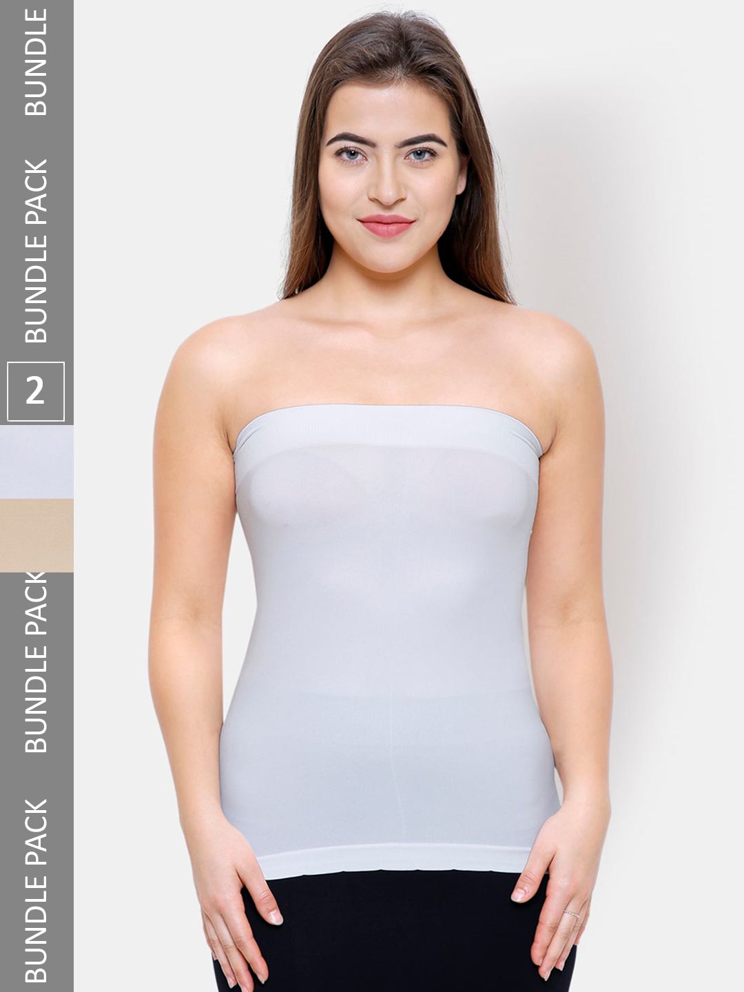 NOIRA Pack Of 2 Non-Padded Strapless Camisoles-picture-21