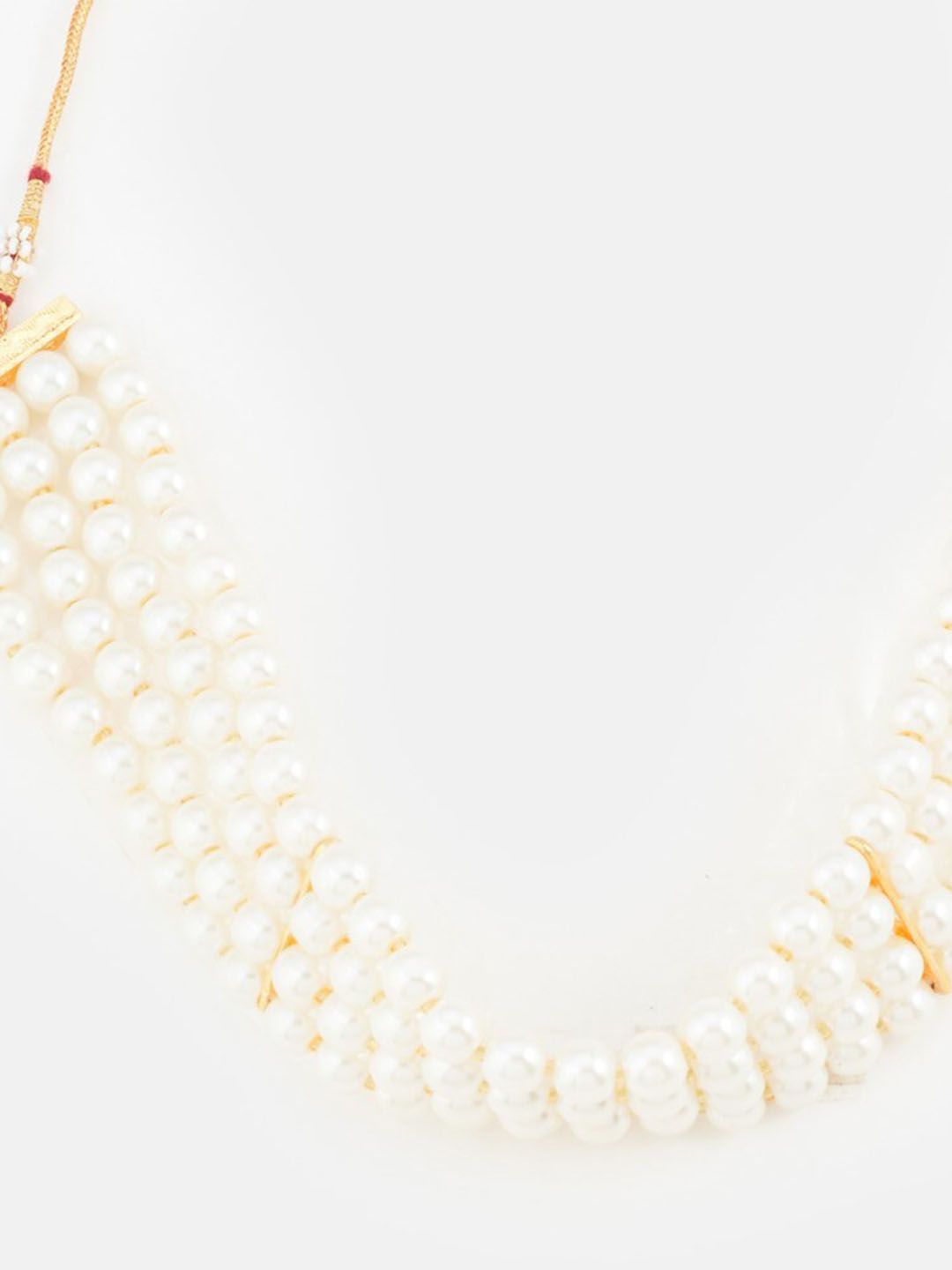 ATIBELLE Gold-Plated Pearls Layered Necklace