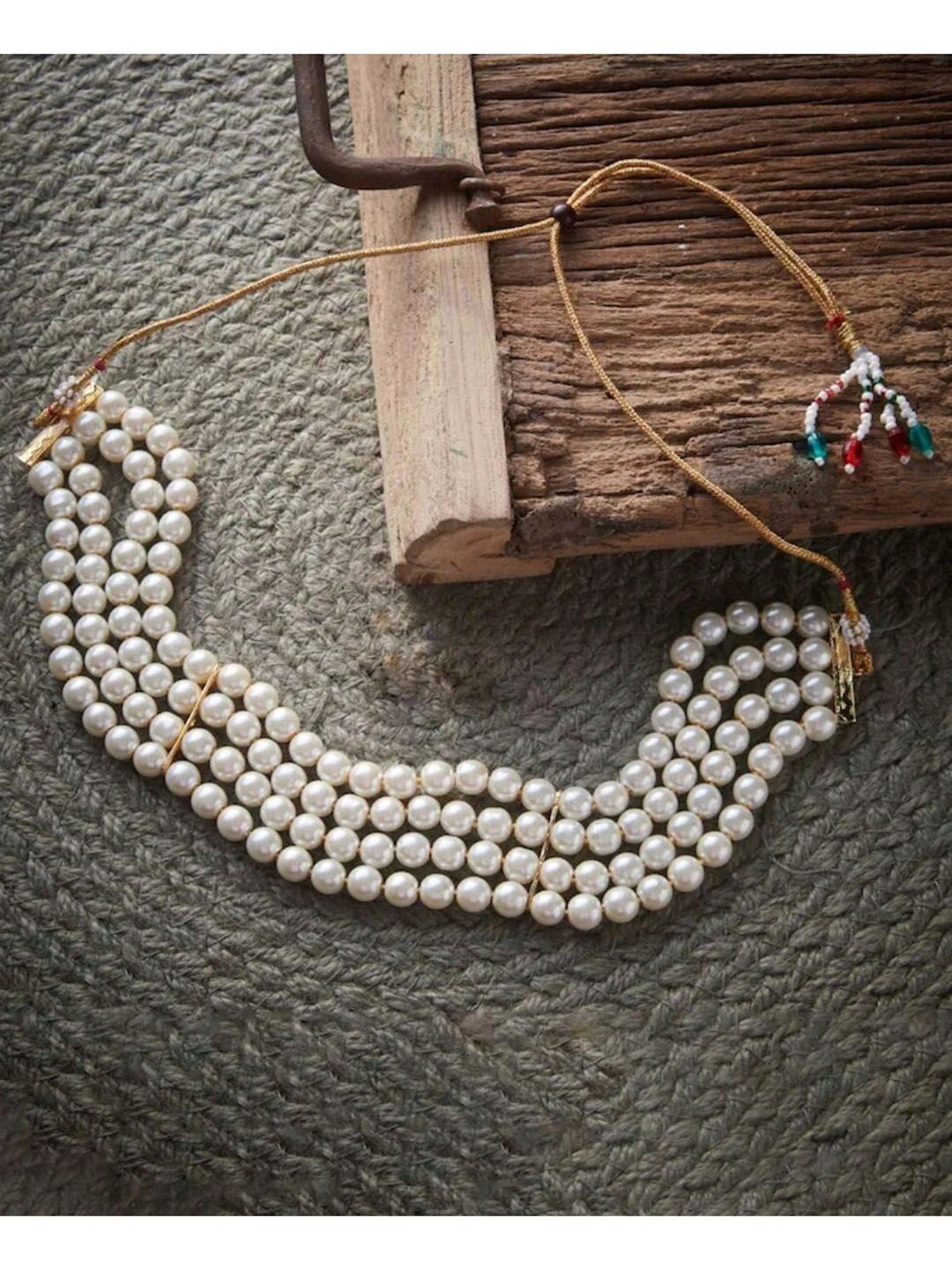 ATIBELLE Gold-Plated Pearls Layered Necklace