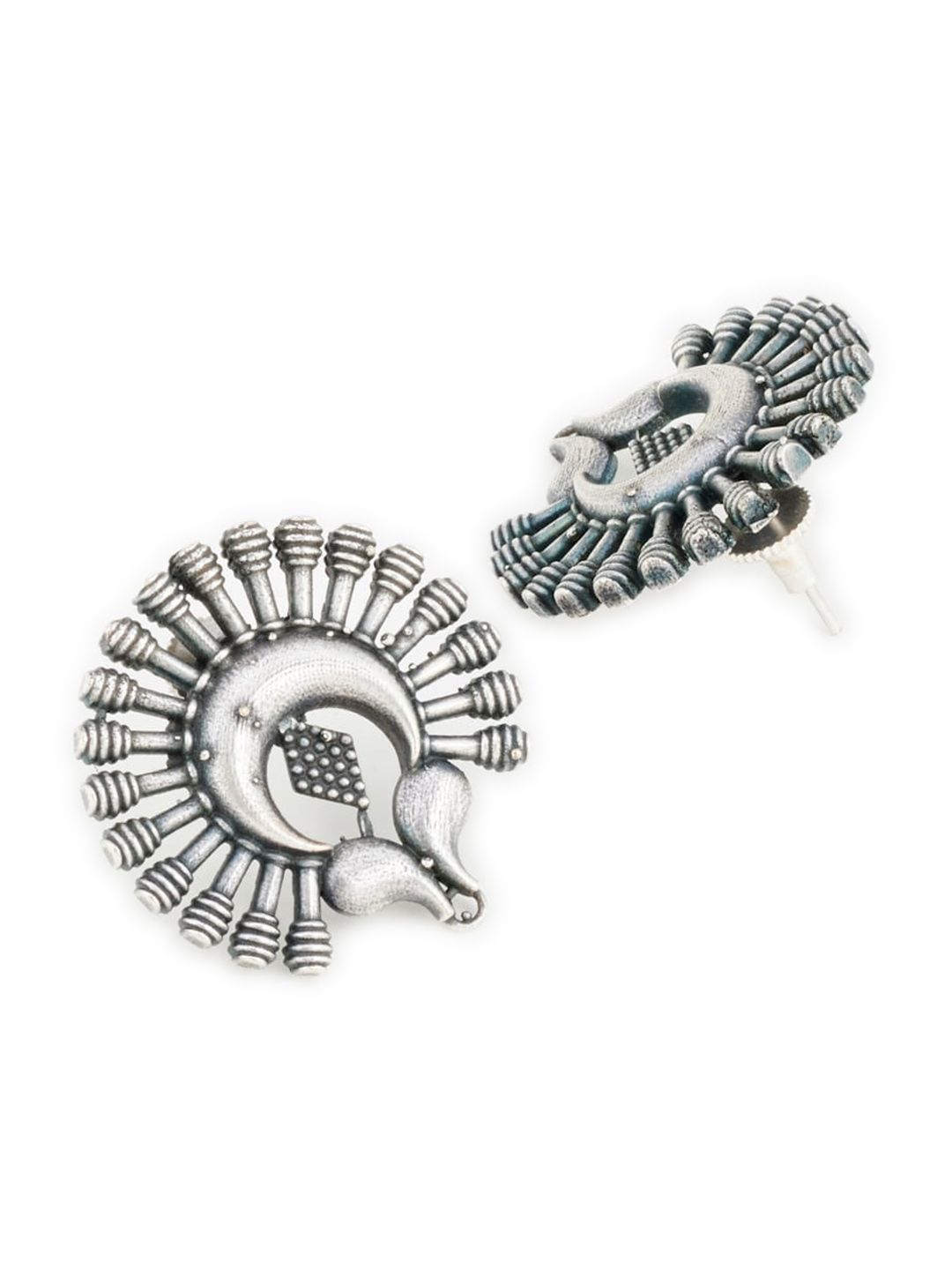 ATIBELLE Set Of 2 Silver-Plated Stud Earrings