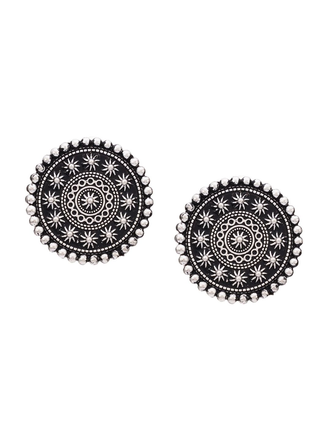 ATIBELLE Set Of 2 Silver-Plated Stud Earrings