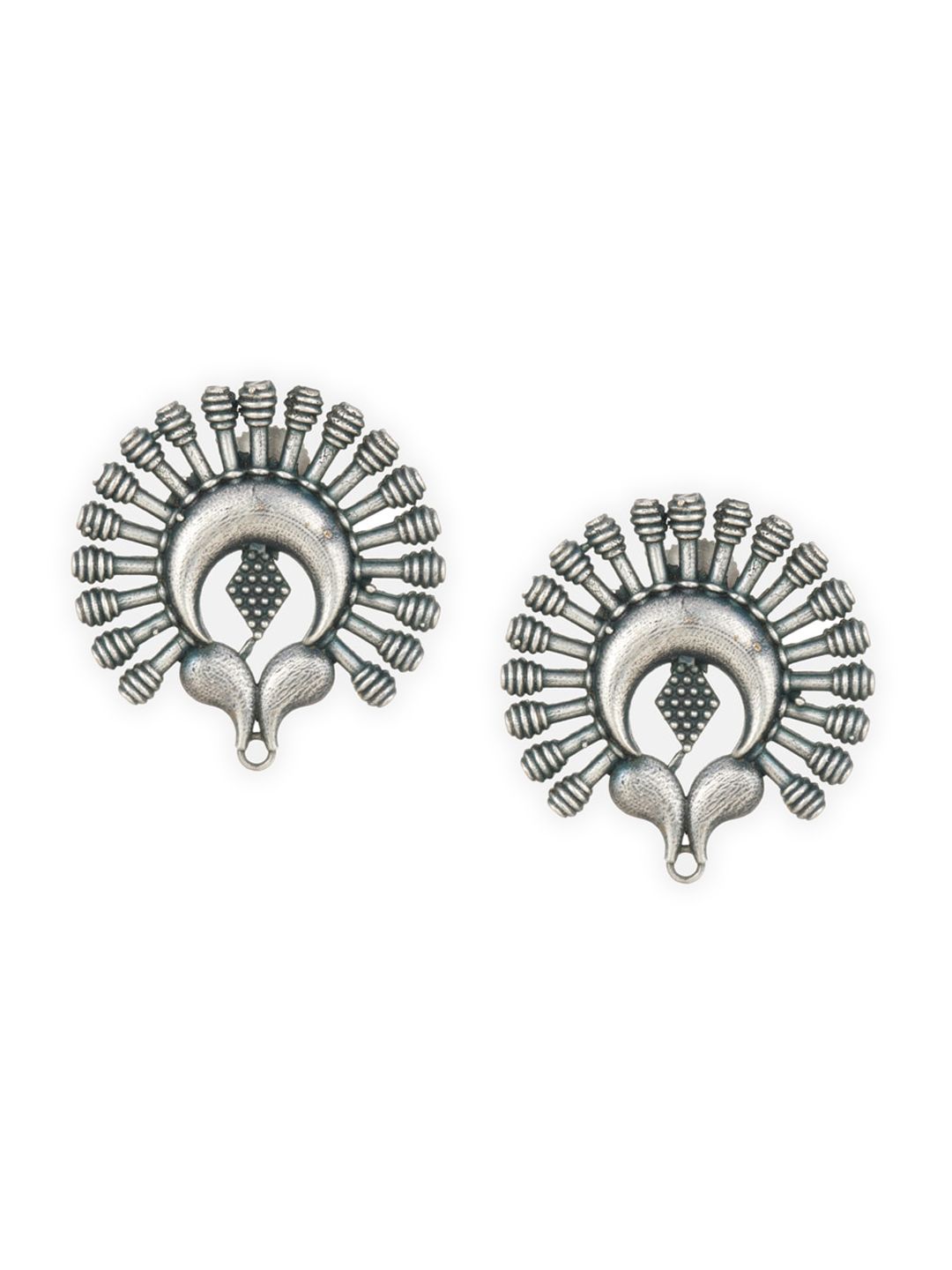 ATIBELLE Set Of 2 Silver-Plated Stud Earrings