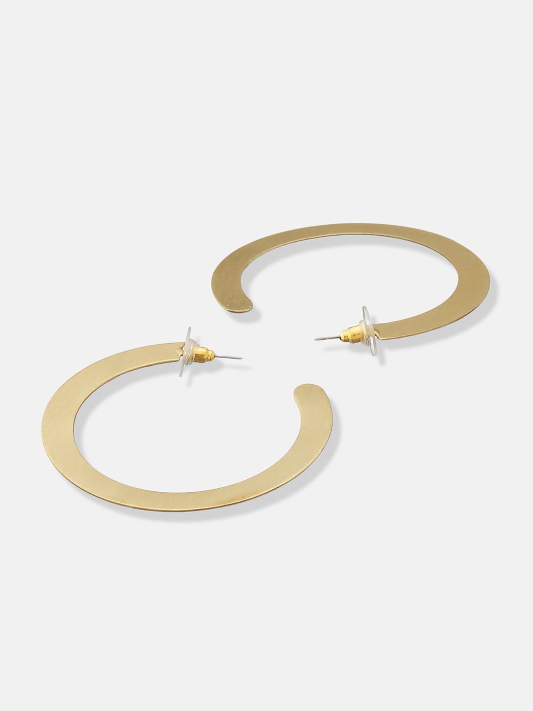ATIBELLE Set Of 2 Gold-Plated Circular Hoop Earrings