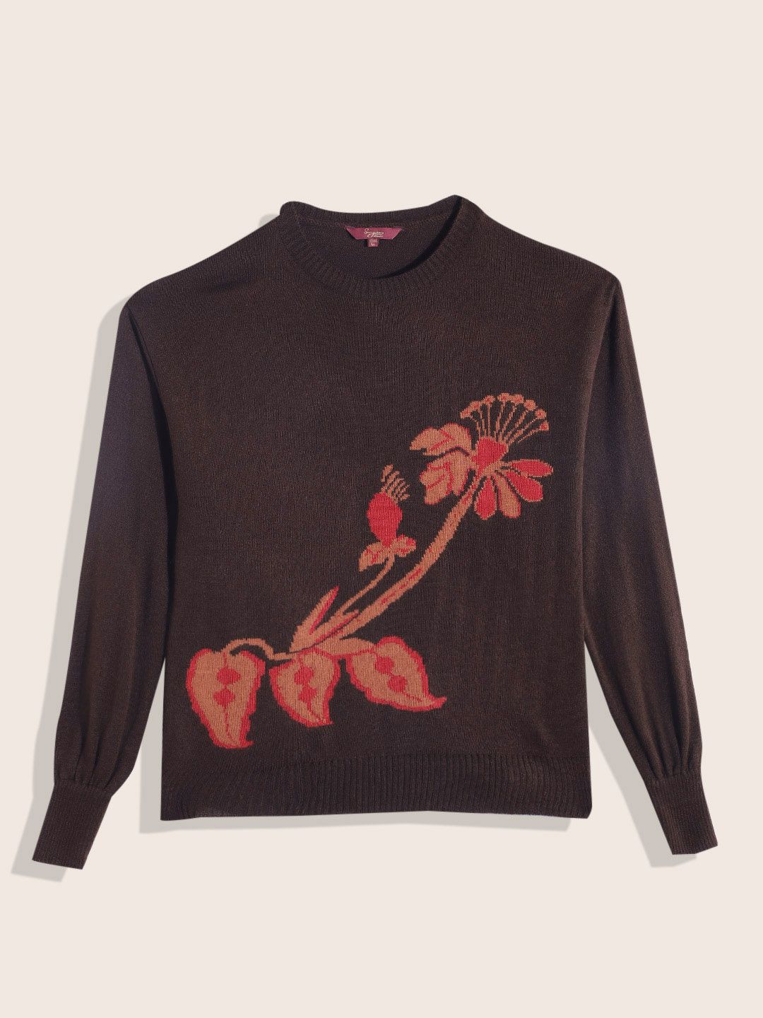 Sangria Teen Girls Floral Design Pullover