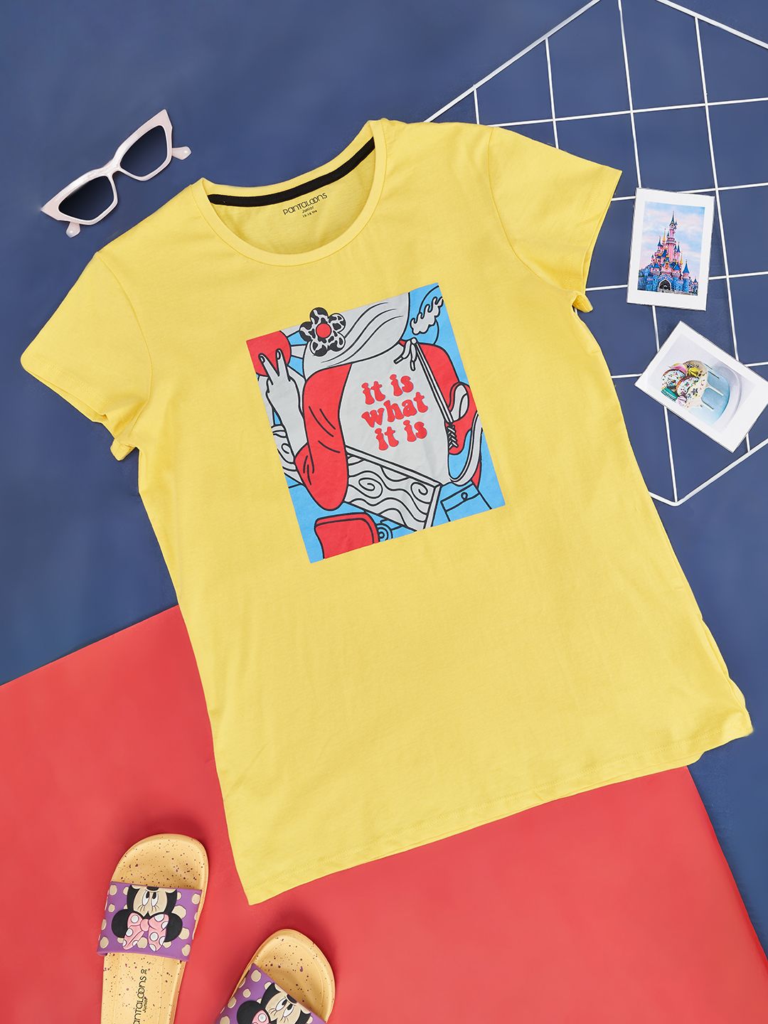 Pantaloons Junior Girls Graphic Printed Cotton T-Shirt-picture-40