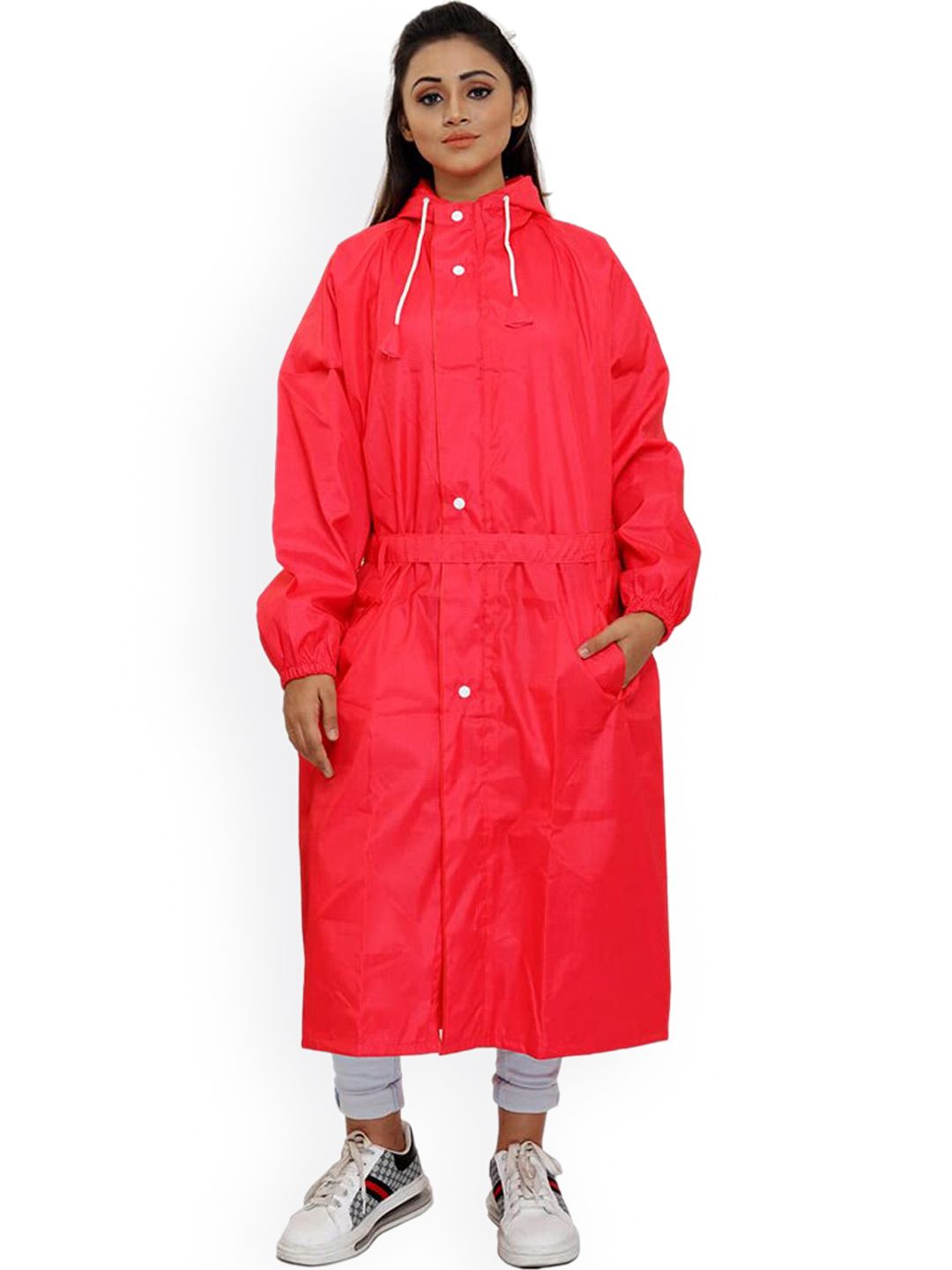 THE CLOWNFISH Women Waterproof & Seam Sealed Long Rain Jacket-picture-25