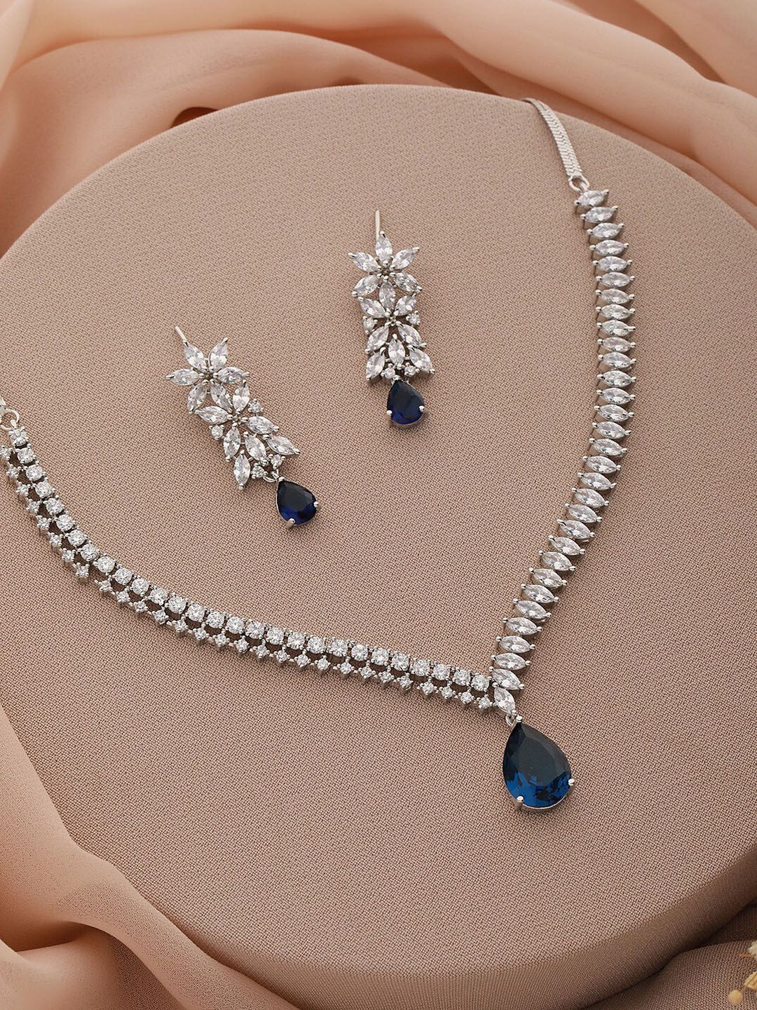 Saraf RS Jewellery Silver-Plated AD-Studded Jewellery Set-picture-38