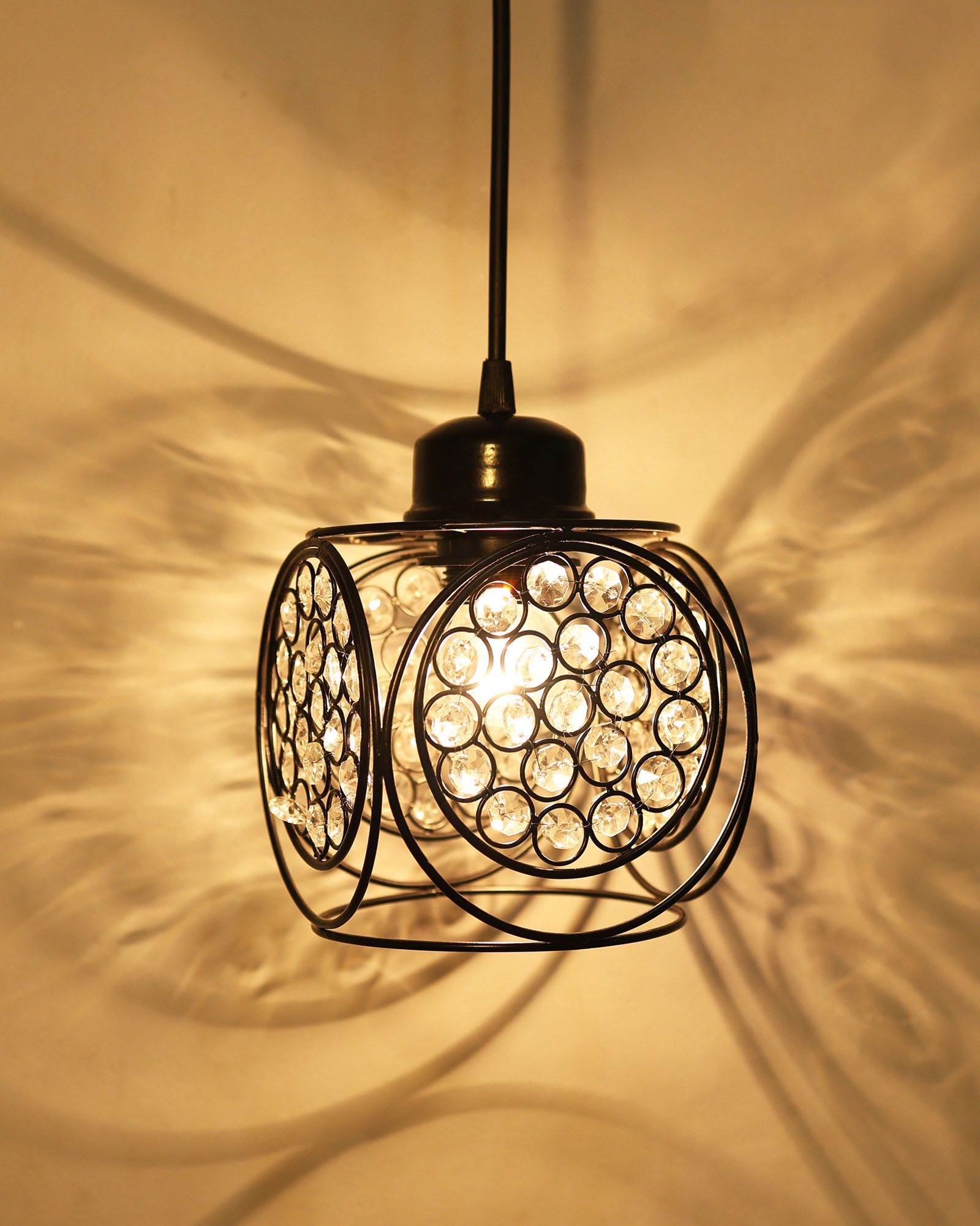 Homesake Black Textured Hanging Pendant Lamp-picture-35