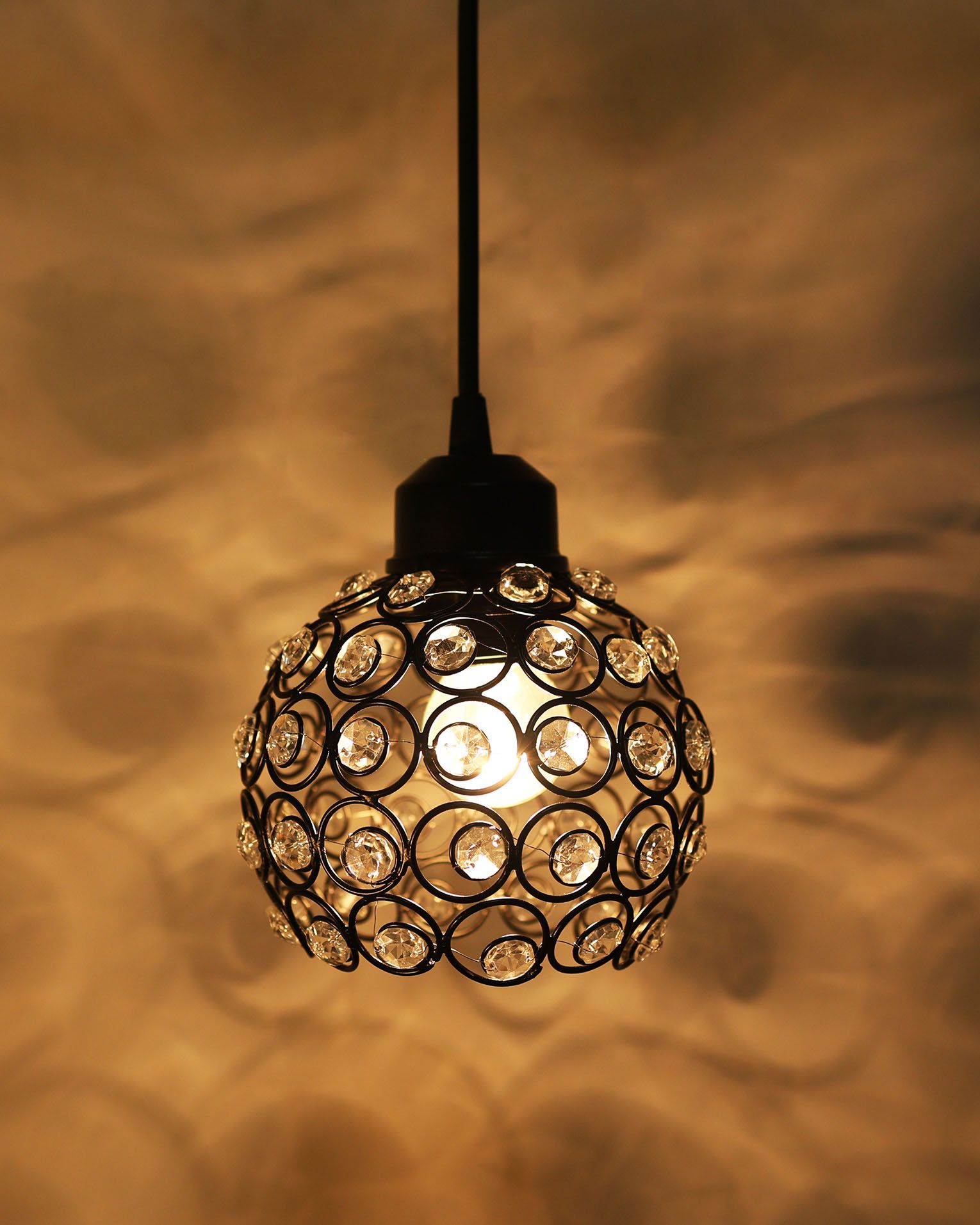 Homesake Black Textured Hanging Pendant Lamp-picture-27