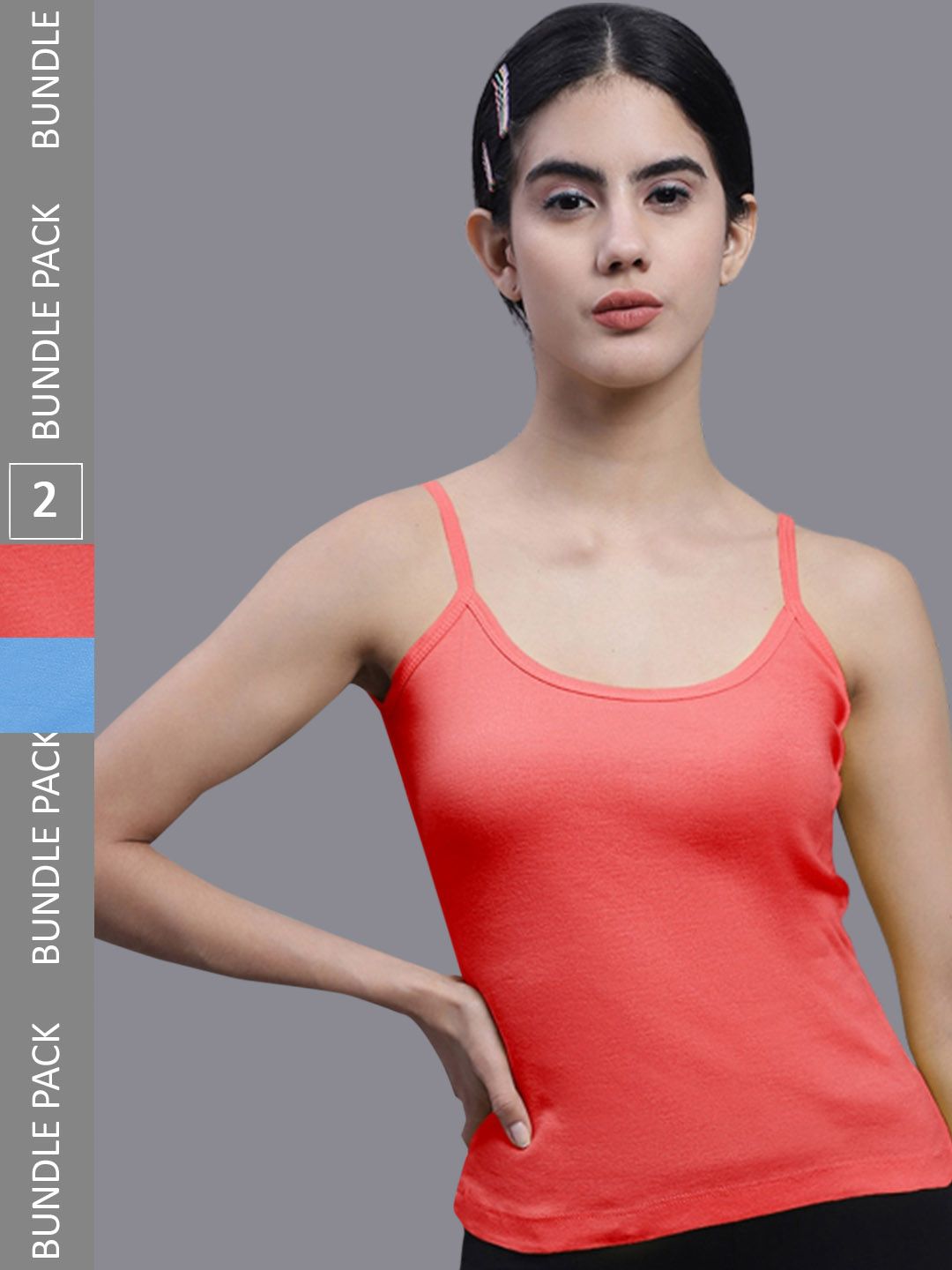 FBAR Pack Of 2 U-Neck Bio Wash Pure Cotton Camisoles-picture-22