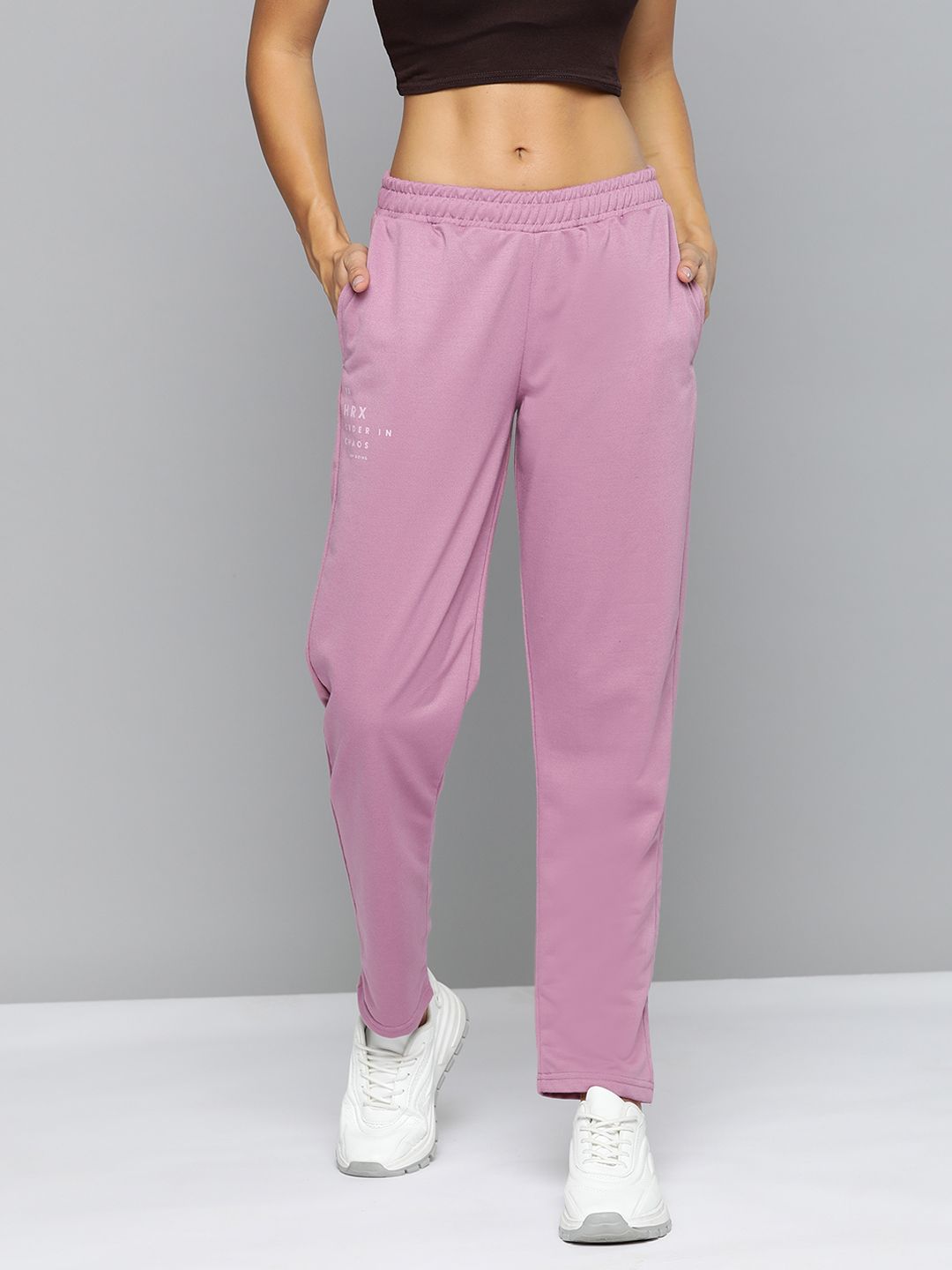 Hrx solid cheap women's track pants