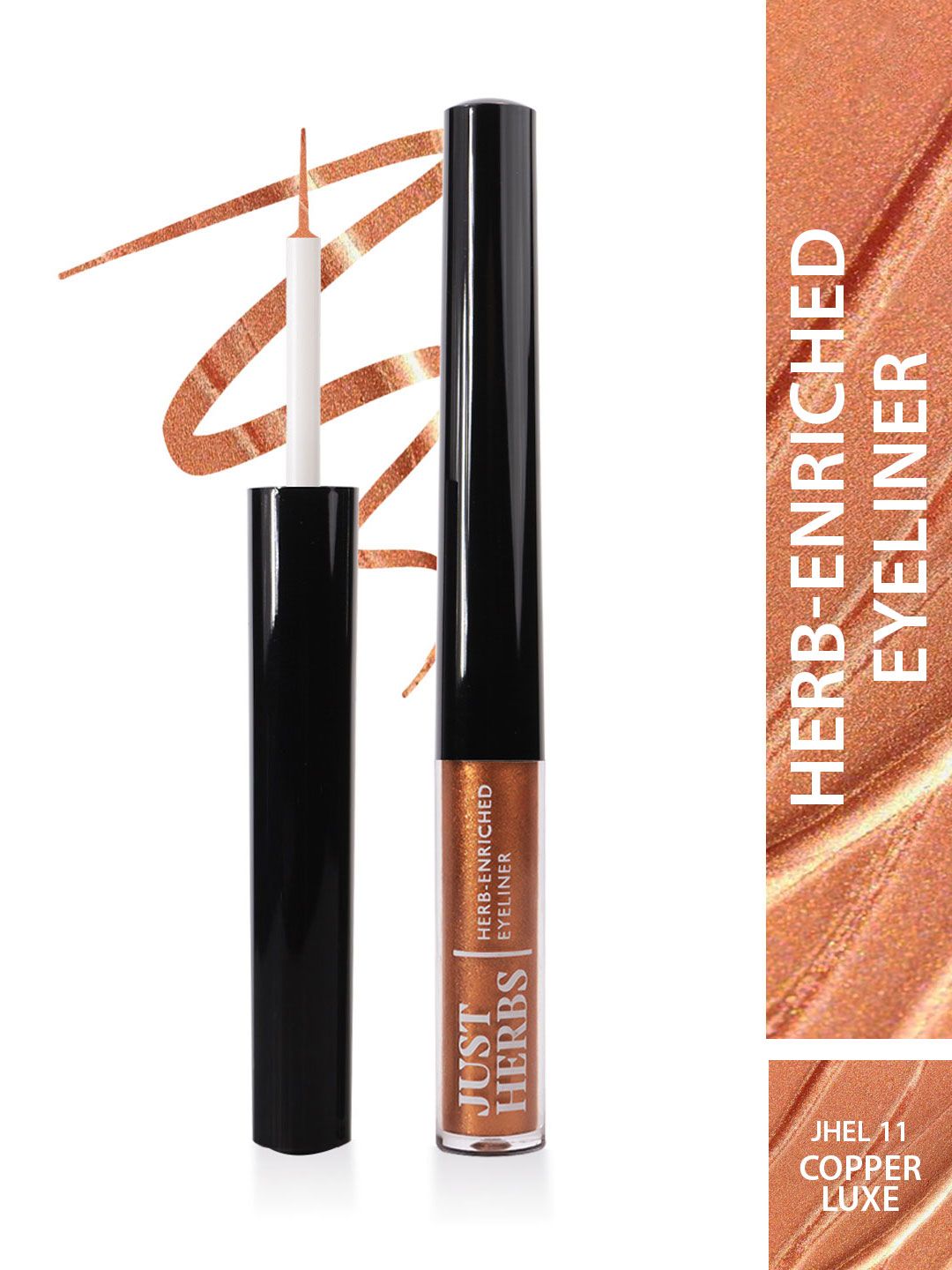 Just Herbs Waterproof Herb-Enriched Liquid Eyeliner 2.5 ml - Copper Luxe-picture-10