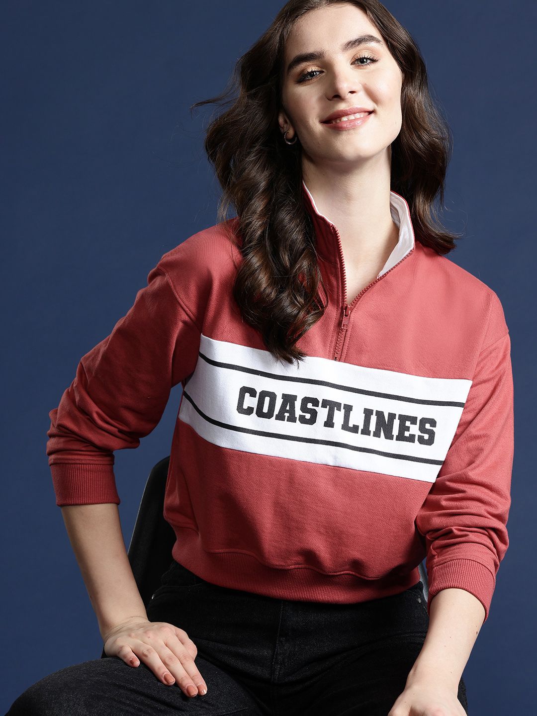 Mast & Harbour Women Printed Sweatshirt-picture-24