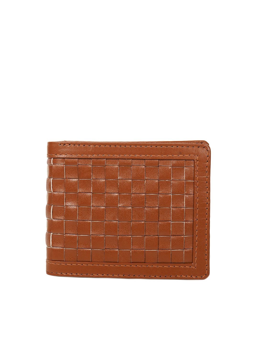 PERKED Men Checked Textured Leather Two Fold Wallet-picture-26
