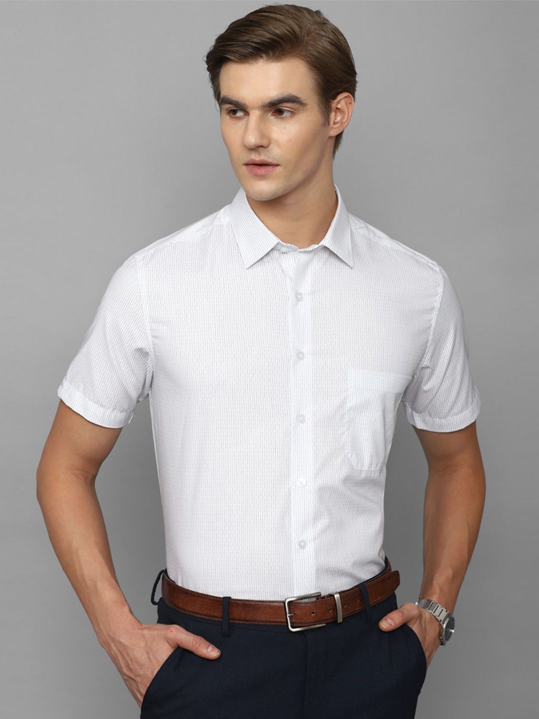 Buy Louis Philippe Louis Philippe Slim Fit Striped Formal Shirt at Redfynd