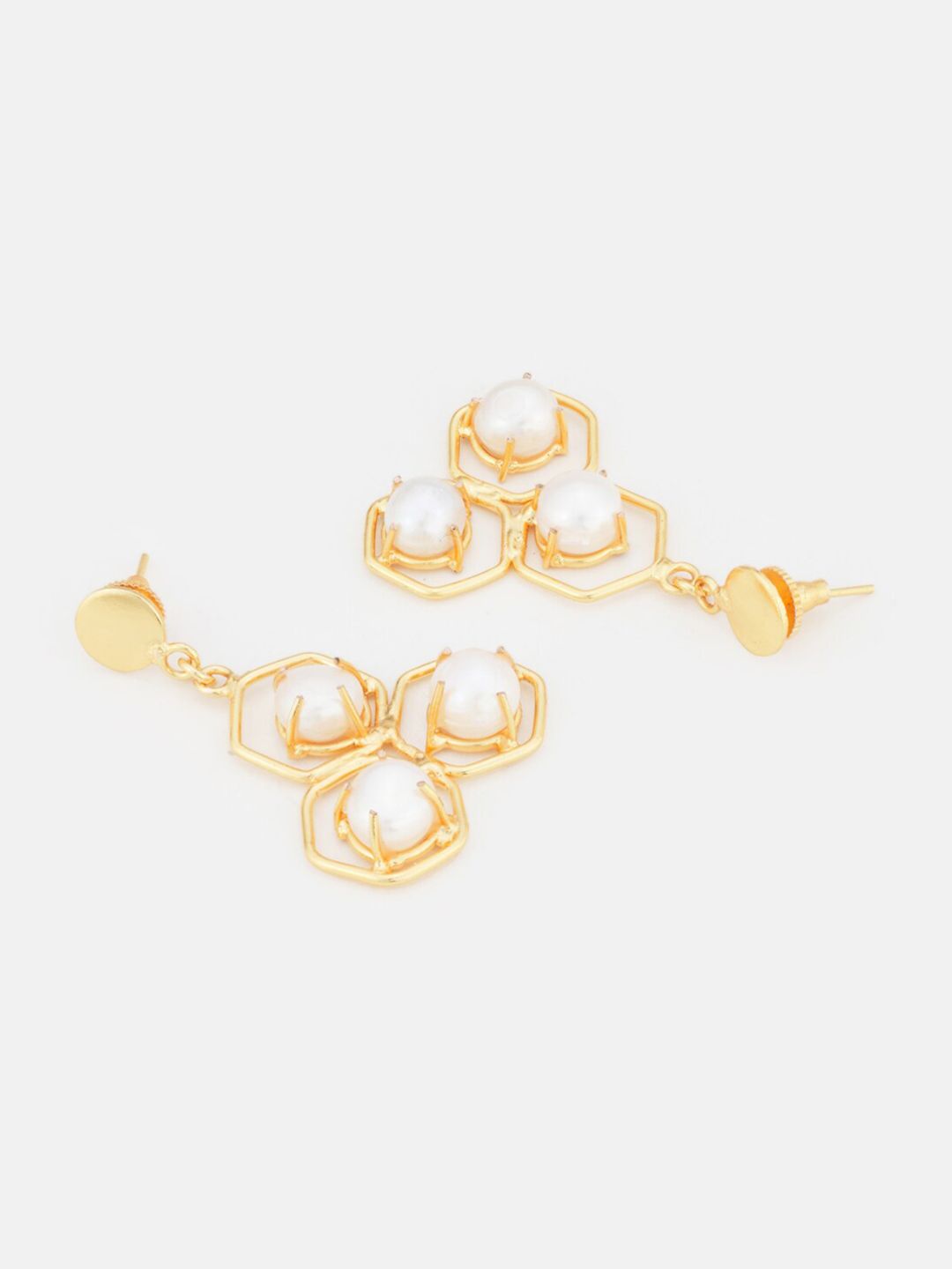 ATIBELLE Gold-Plated Contemporary Jhumkas