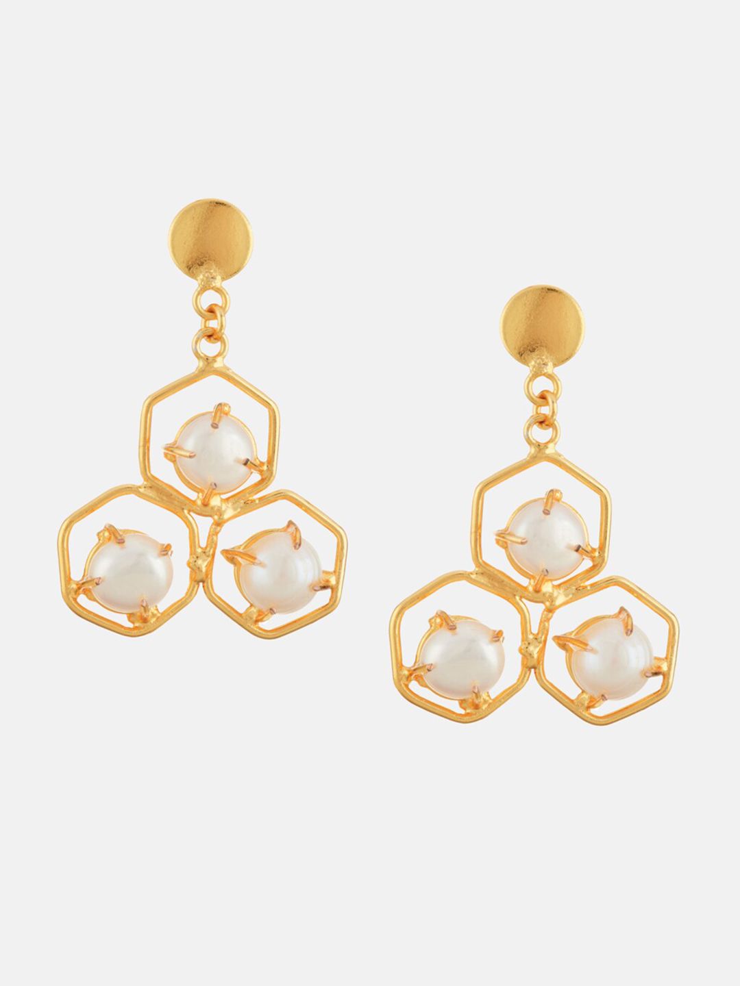 ATIBELLE Gold-Plated Contemporary Jhumkas