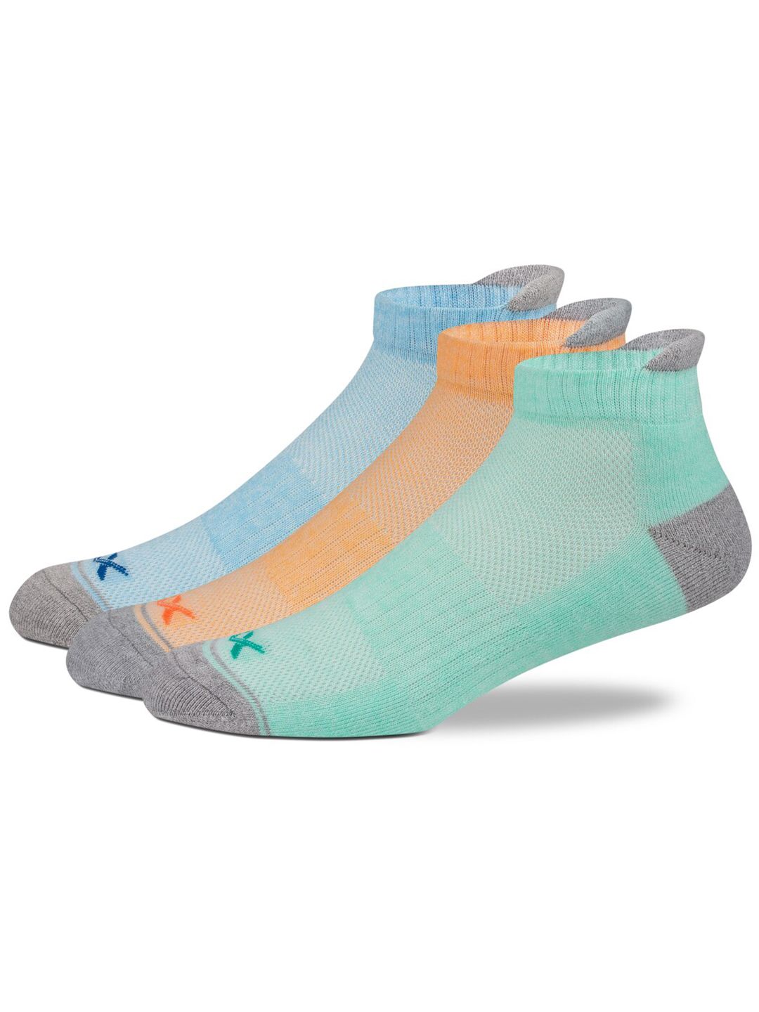 HRX by Hrithik Roshan Men Pack Of 3 Grey Brand Logo Printed Ankle Length Socks-picture-40