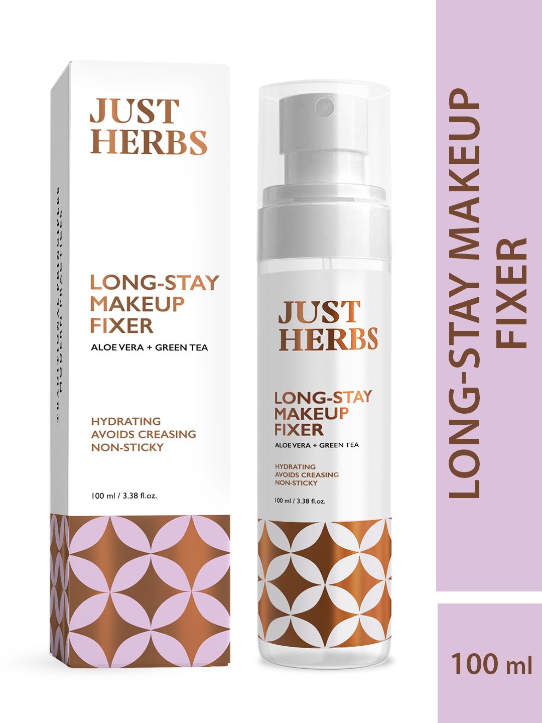 Just Herbs Long-Lasting Makeup Fixer Facial Mist with Aloe Vera & Green Tea - 100ml-image-43