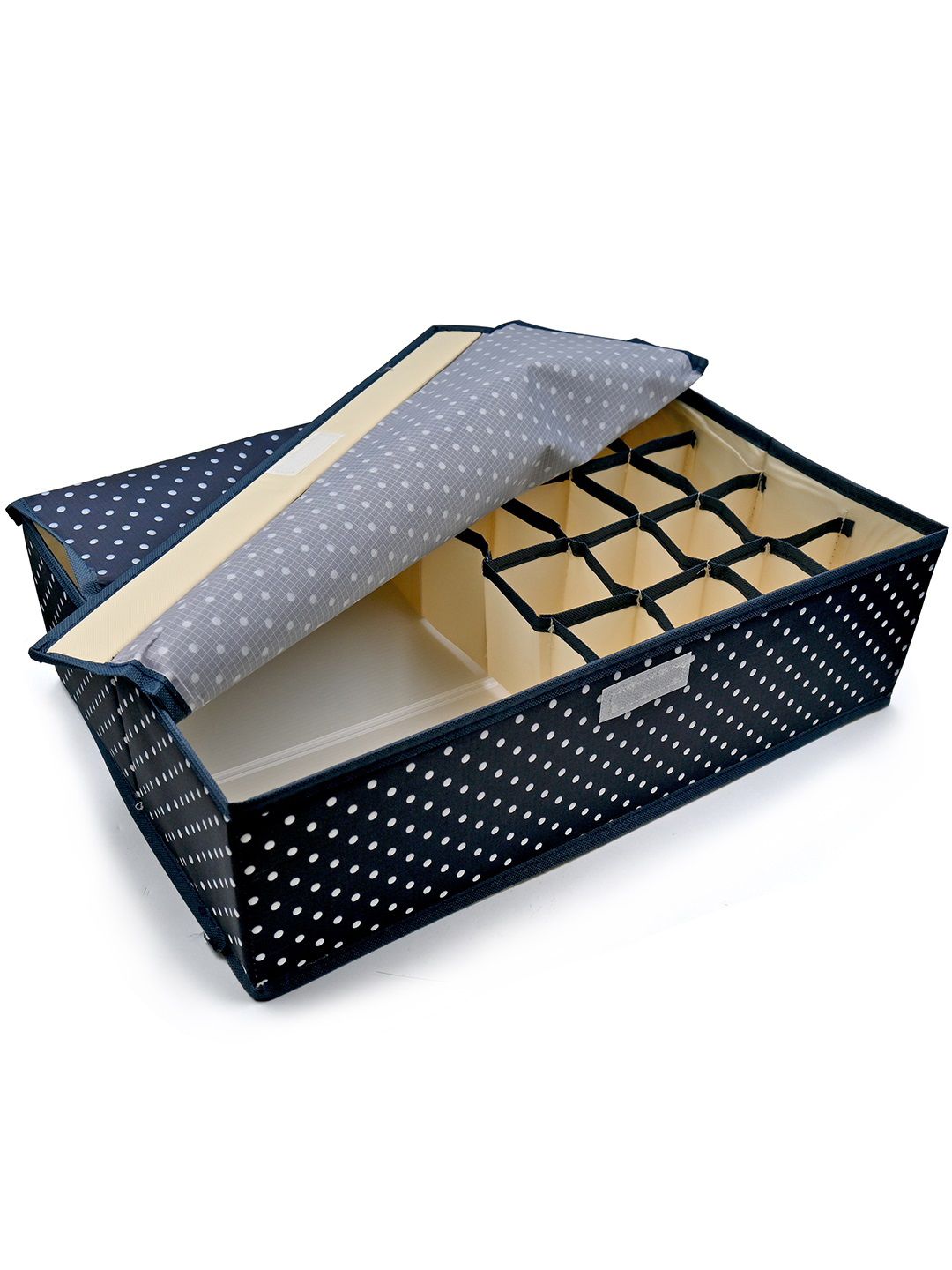 Awestuffs Blue & White Printed Fabric Drawer Organiser-picture-16