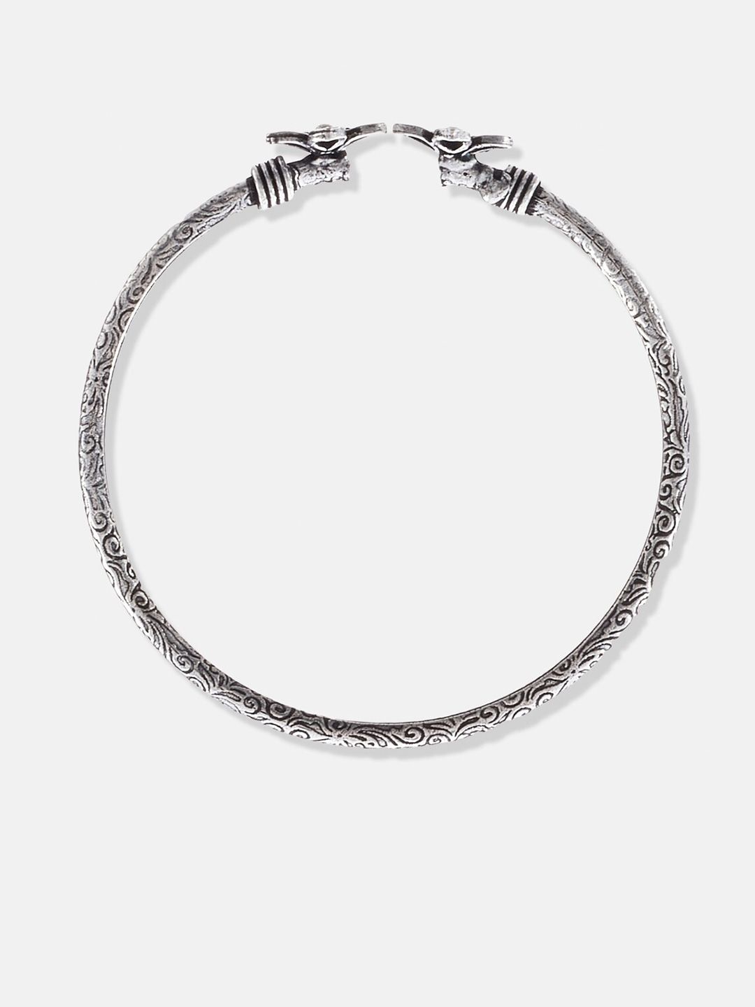 ATIBELLE Set Of 2 Silver-Plated German Silver Bangle-Style Bracelets