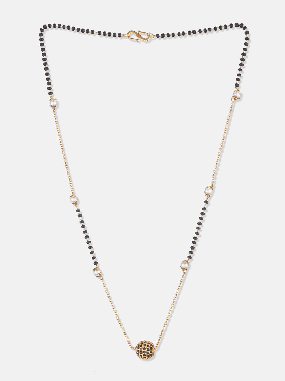 ATIBELLE Set Of 2 Gold Plated & Beaded Mangalsutras