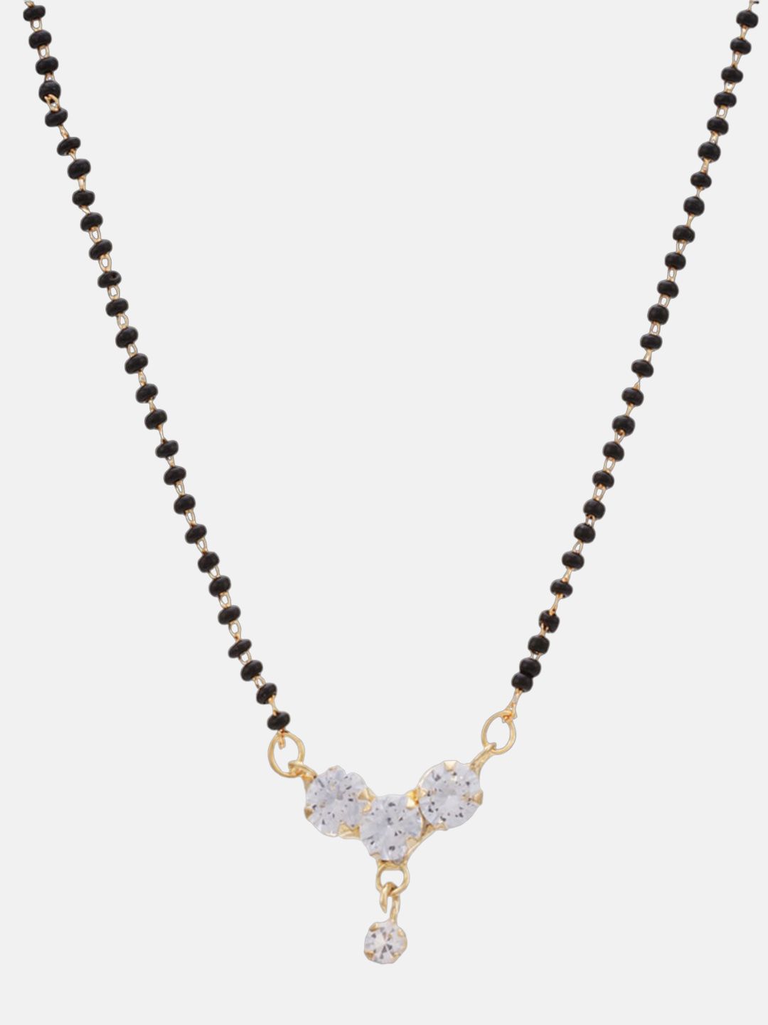 ATIBELLE Set Of 2 Gold Plated & Beaded Mangalsutras