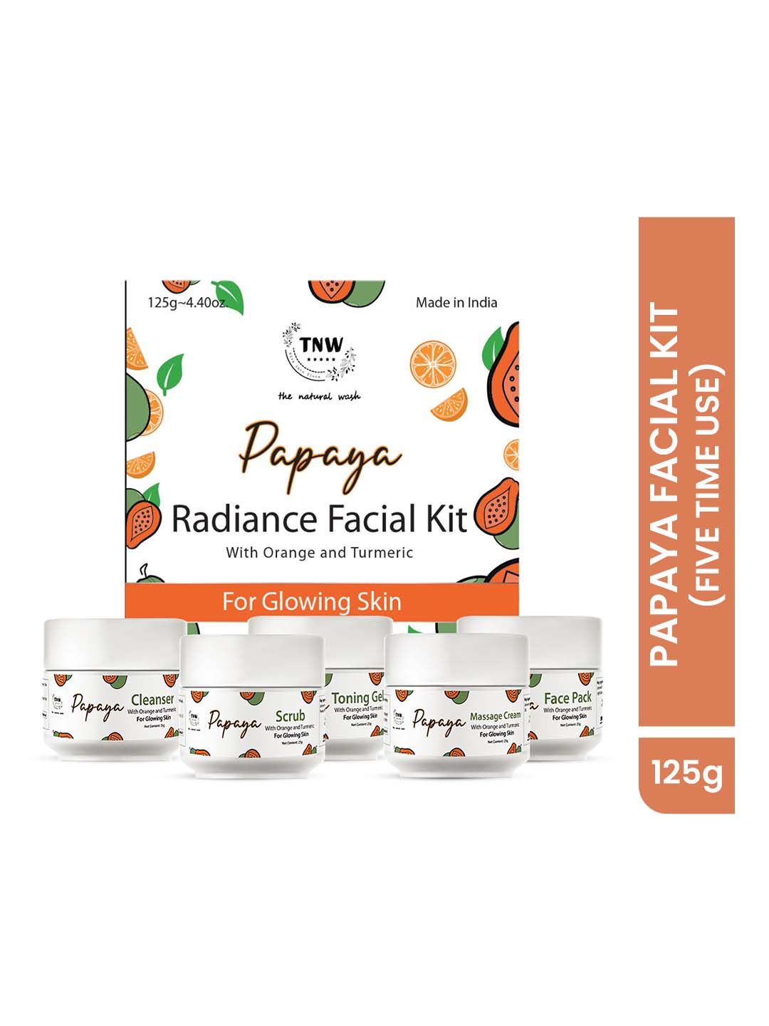 TNW the natural wash Papaya Facial Kit with Orange & Turmeric for Glowing Skin - 125g-image-5