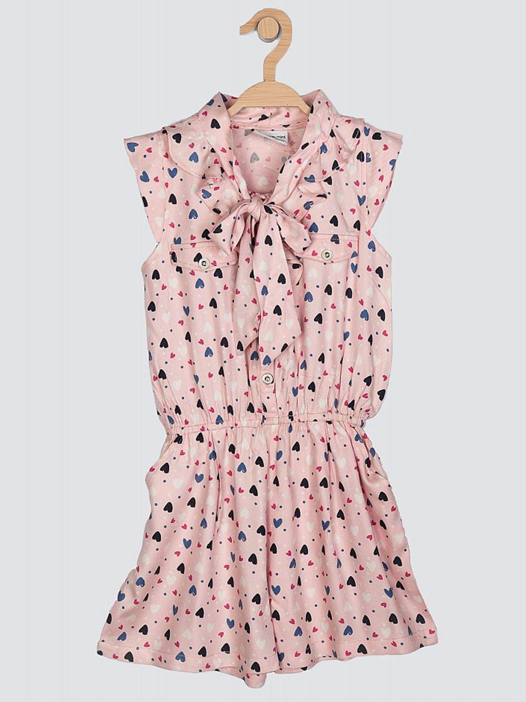 Peppermint Girls Geometric Printed Cap Sleeve Playsuit-picture-27