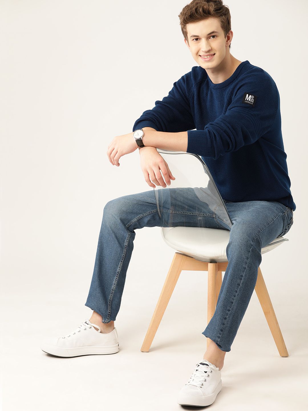 Mast & Harbour Men Acrylic Pullover