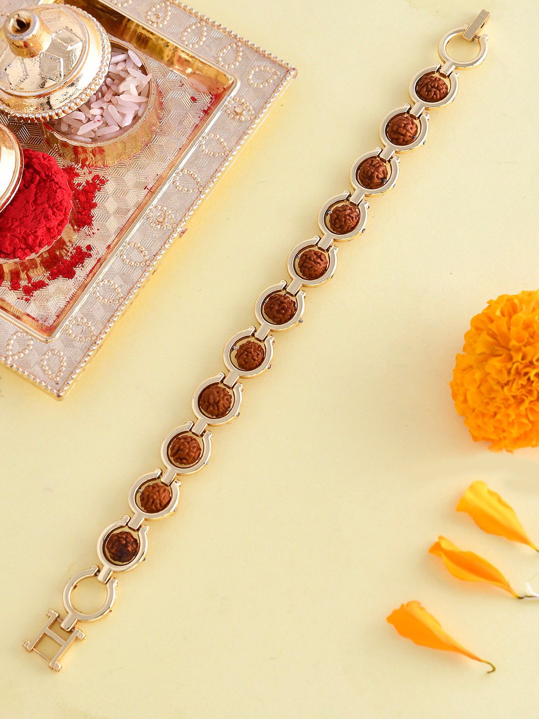 Voylla Rudraksha Beaded Bracelet Rakhi-picture-51